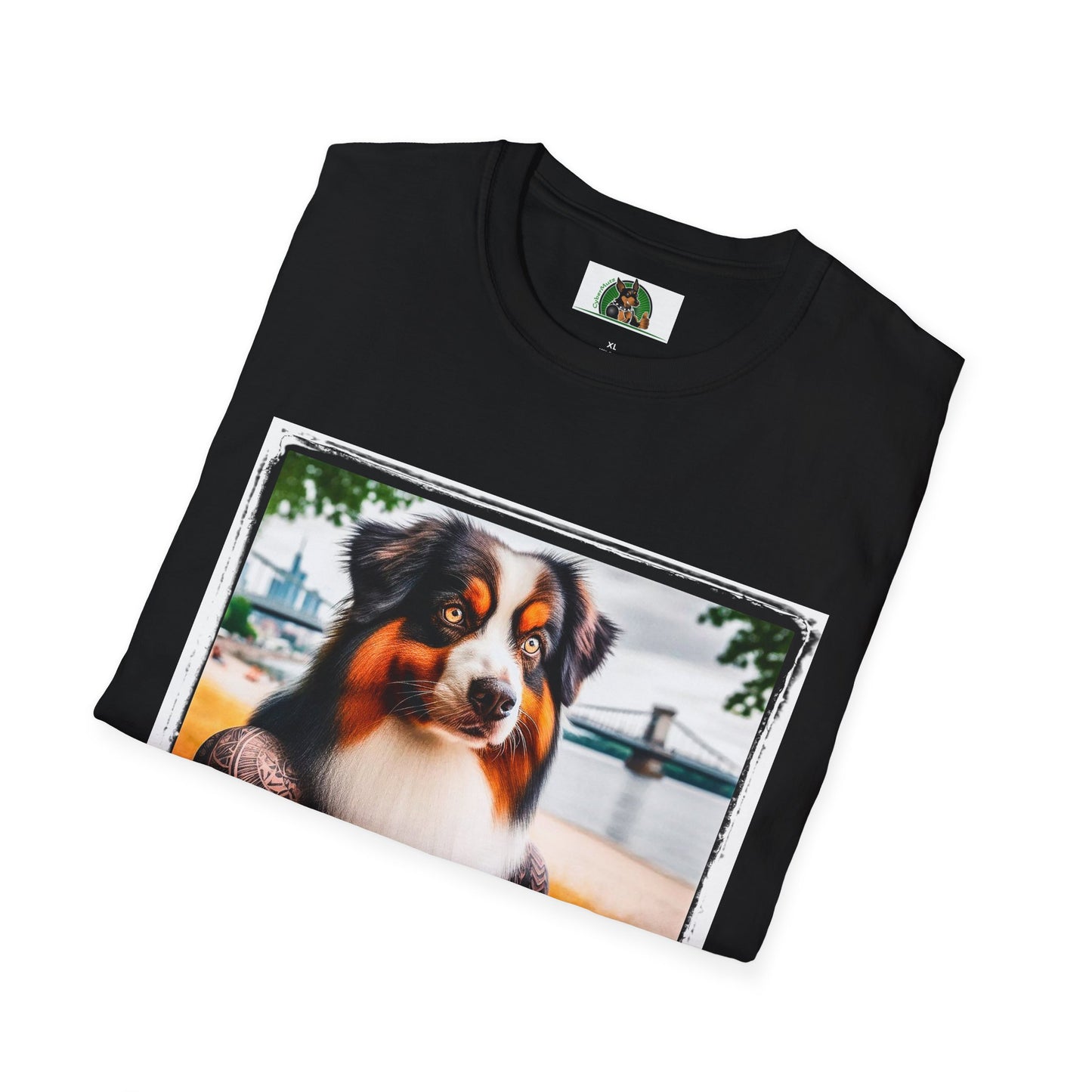 Australian Shepherd Tattooed And Buff T-Shirt Printify