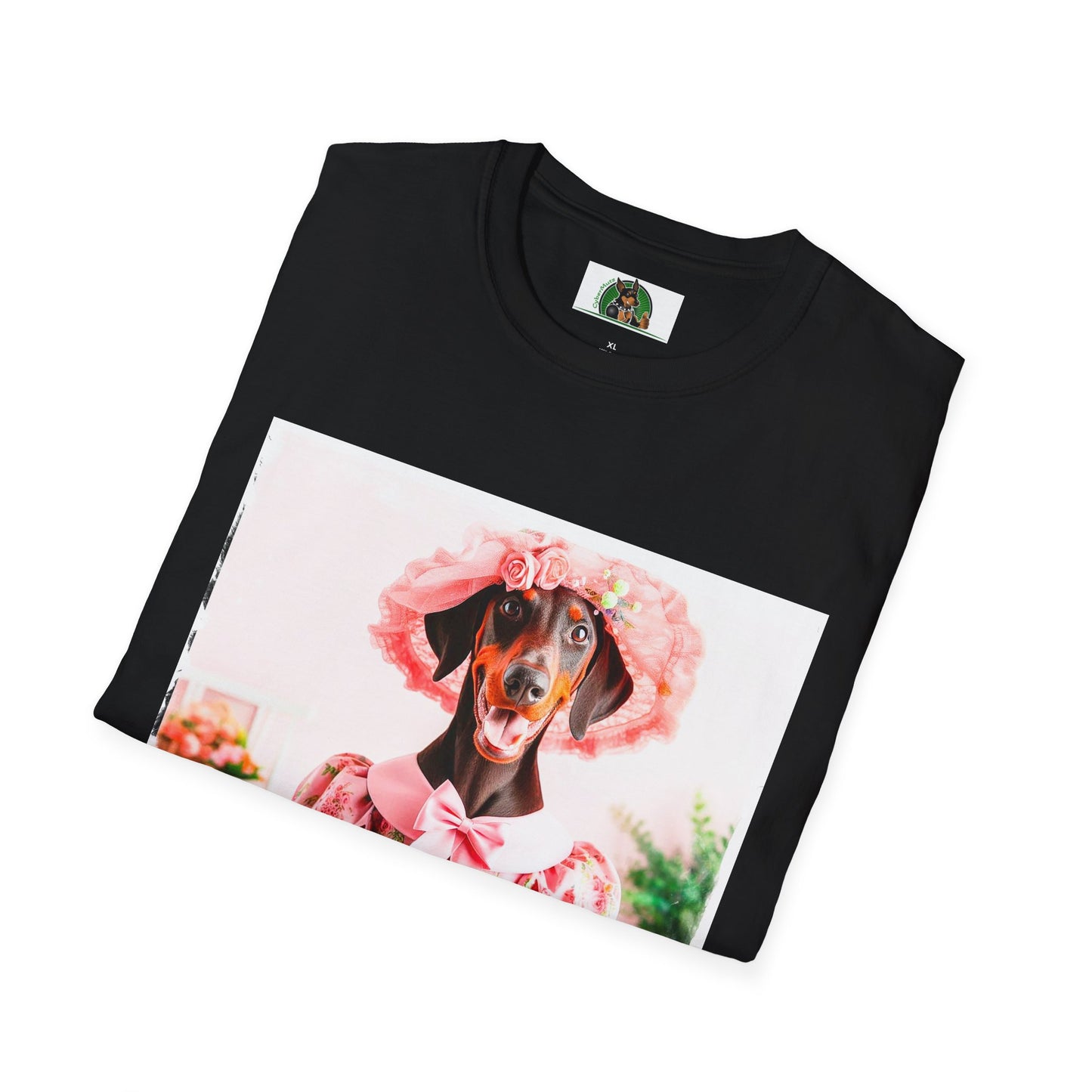 Doberman easter t shirt T-Shirt Printify