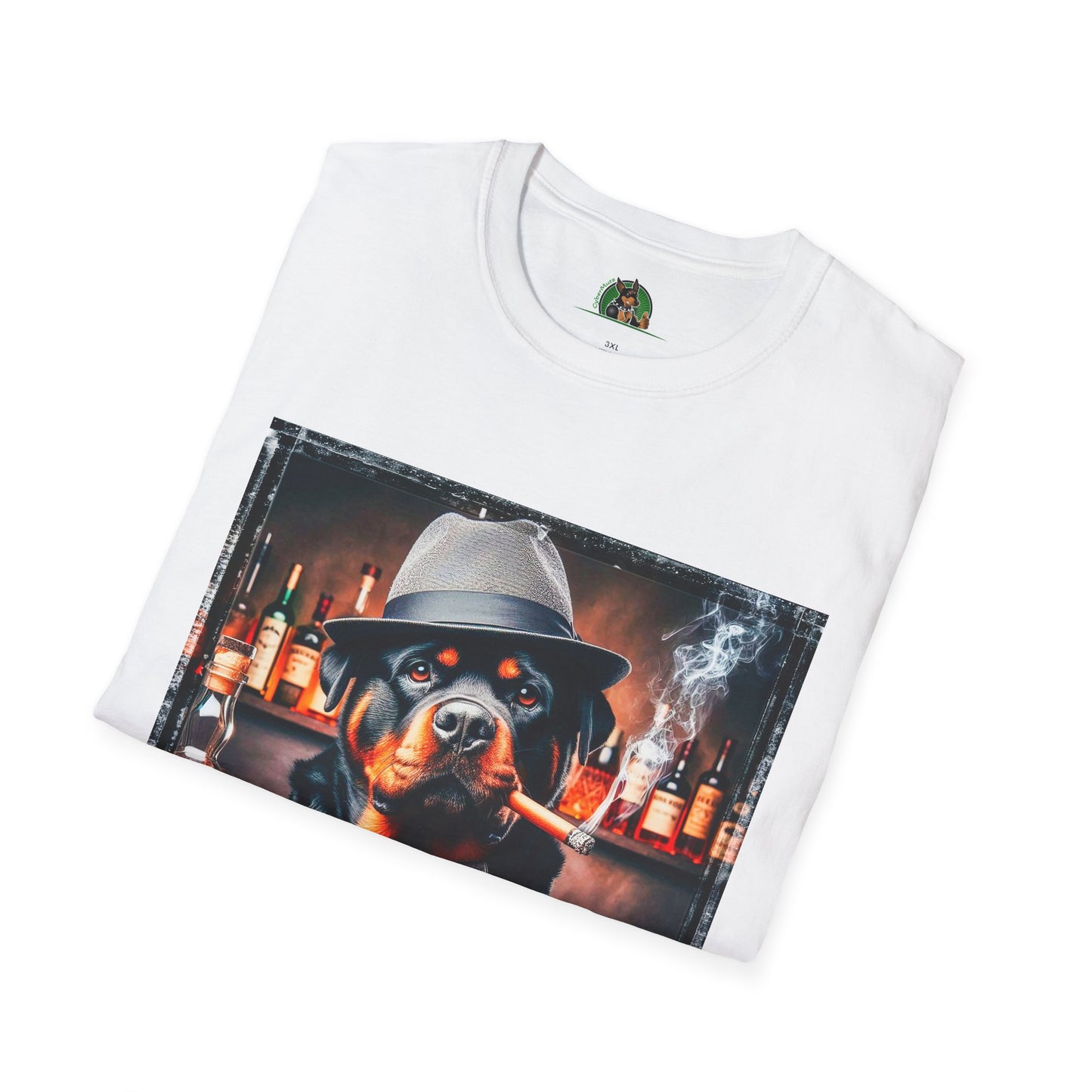 Rottweiler smoking a cigar shirt T-Shirt Printify