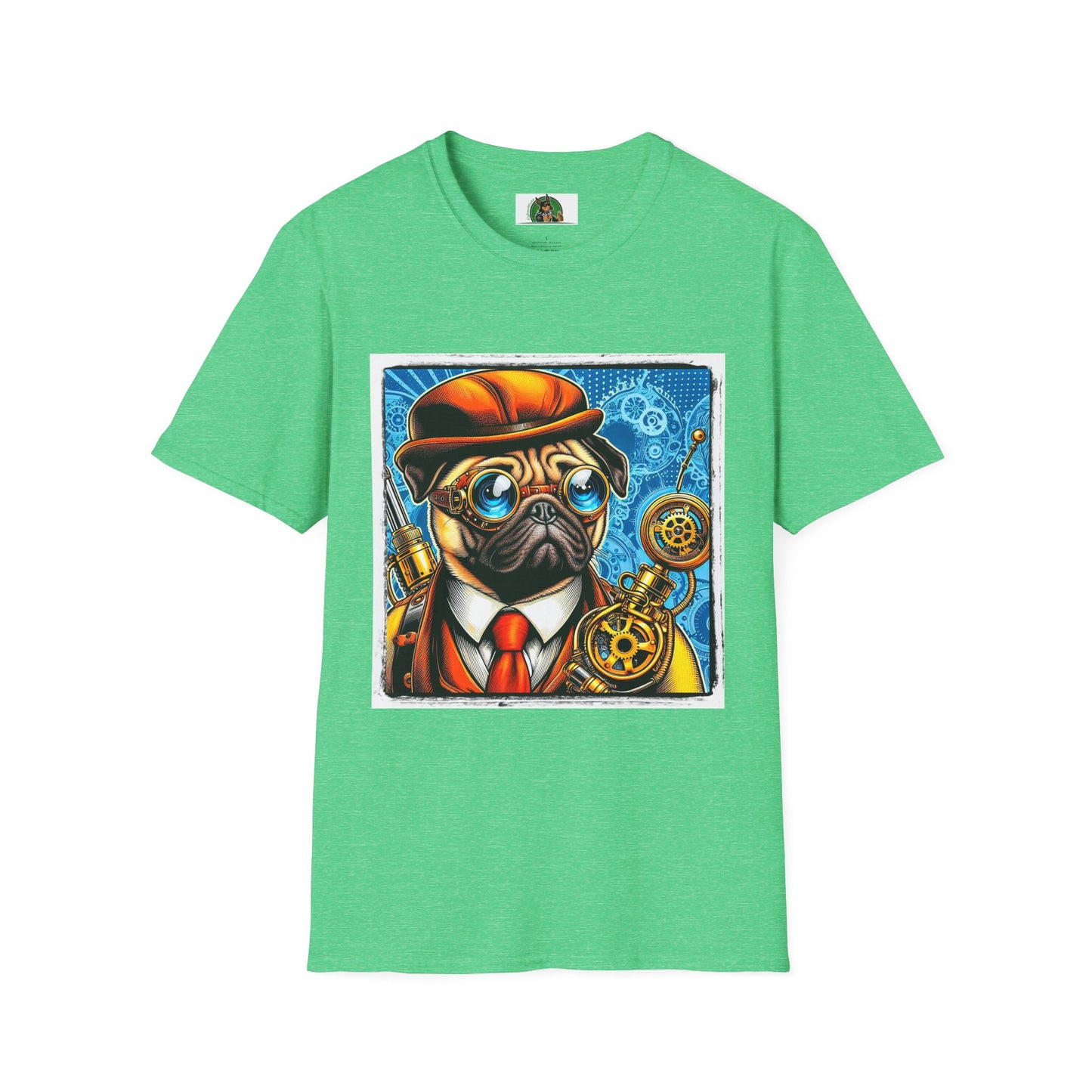 Pugs T-Shirt Printify S Heather Irish Green