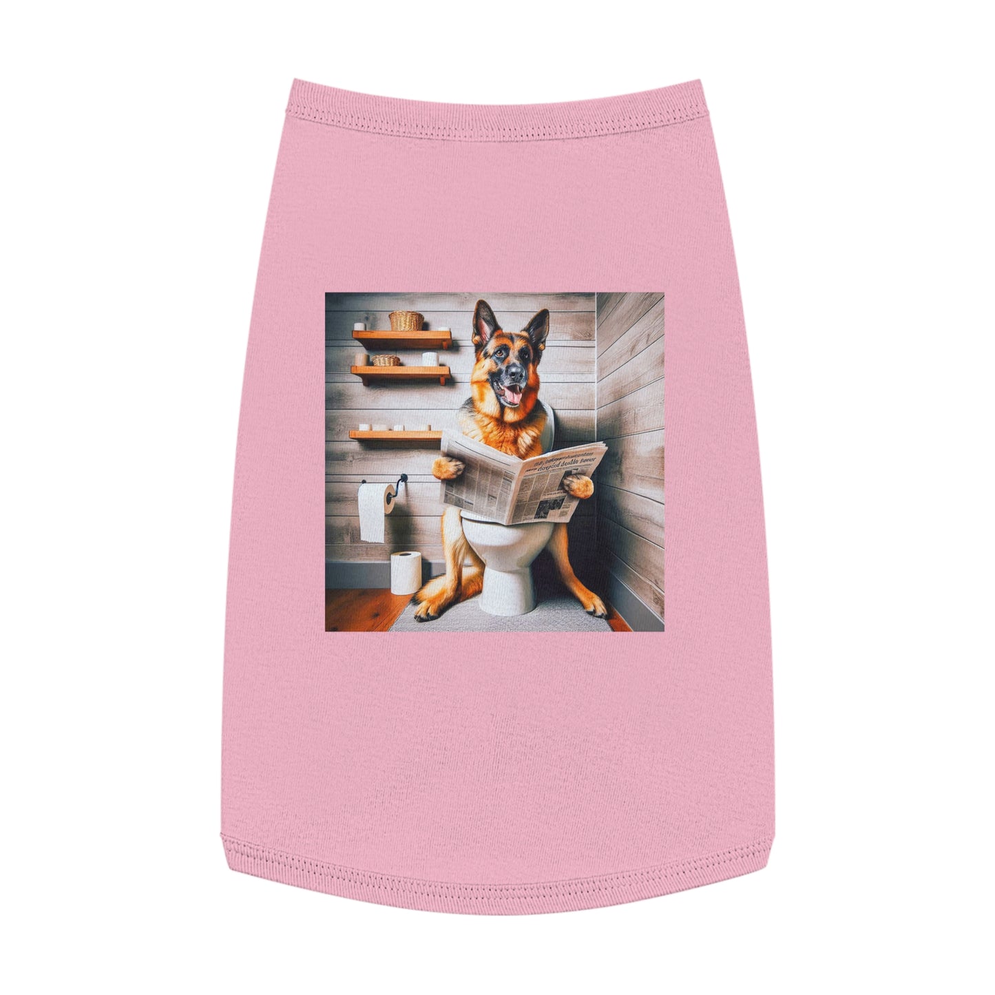 German Shepherd bathroom shirt Pets Printify L Pink