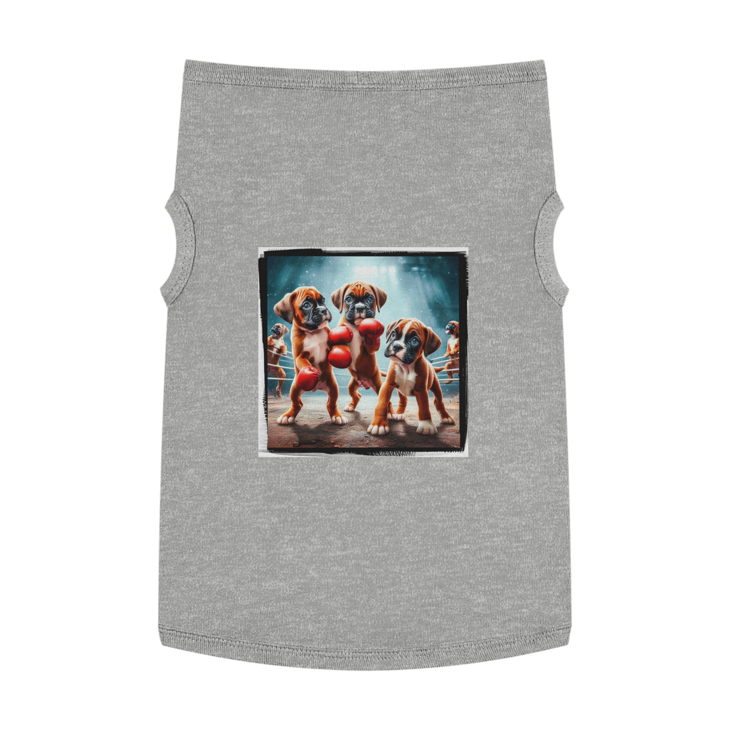 Pet Tank Top Boxer Puppies Pets Printify XL Heather