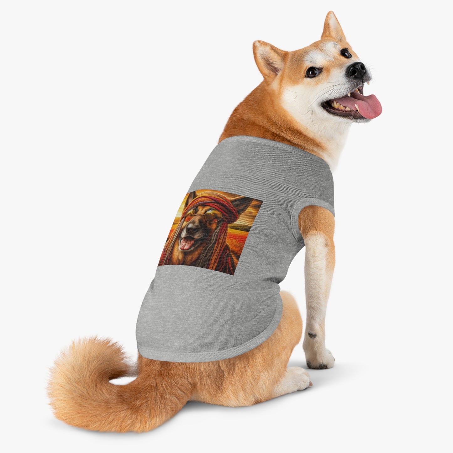 German Shepherd old hippie shirt