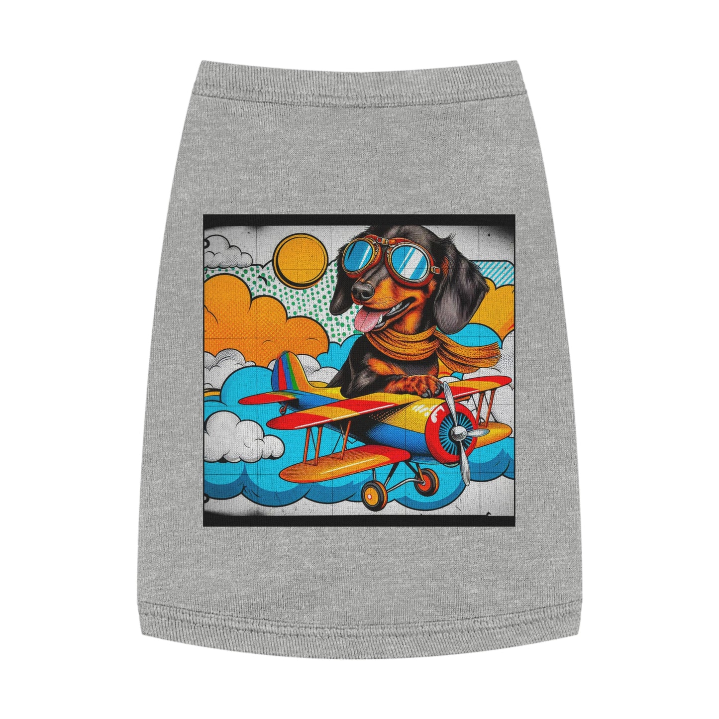 Wacky Pet Tank Top Dachshund Pets Printify M Heather