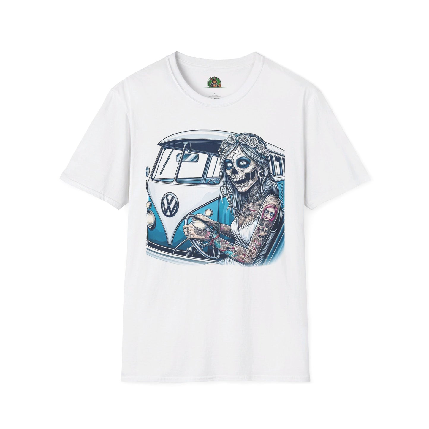 Zombie Girl T-Shirt Printify S White