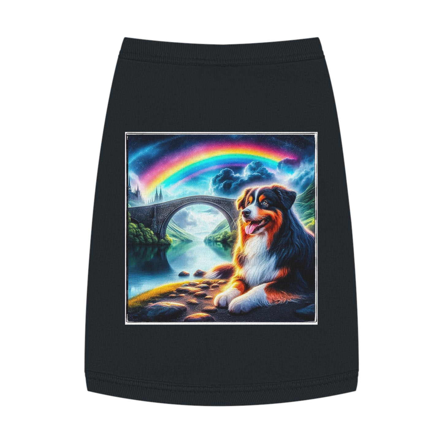 Pet Tank Top Australian Shepherd Pets Printify M Black