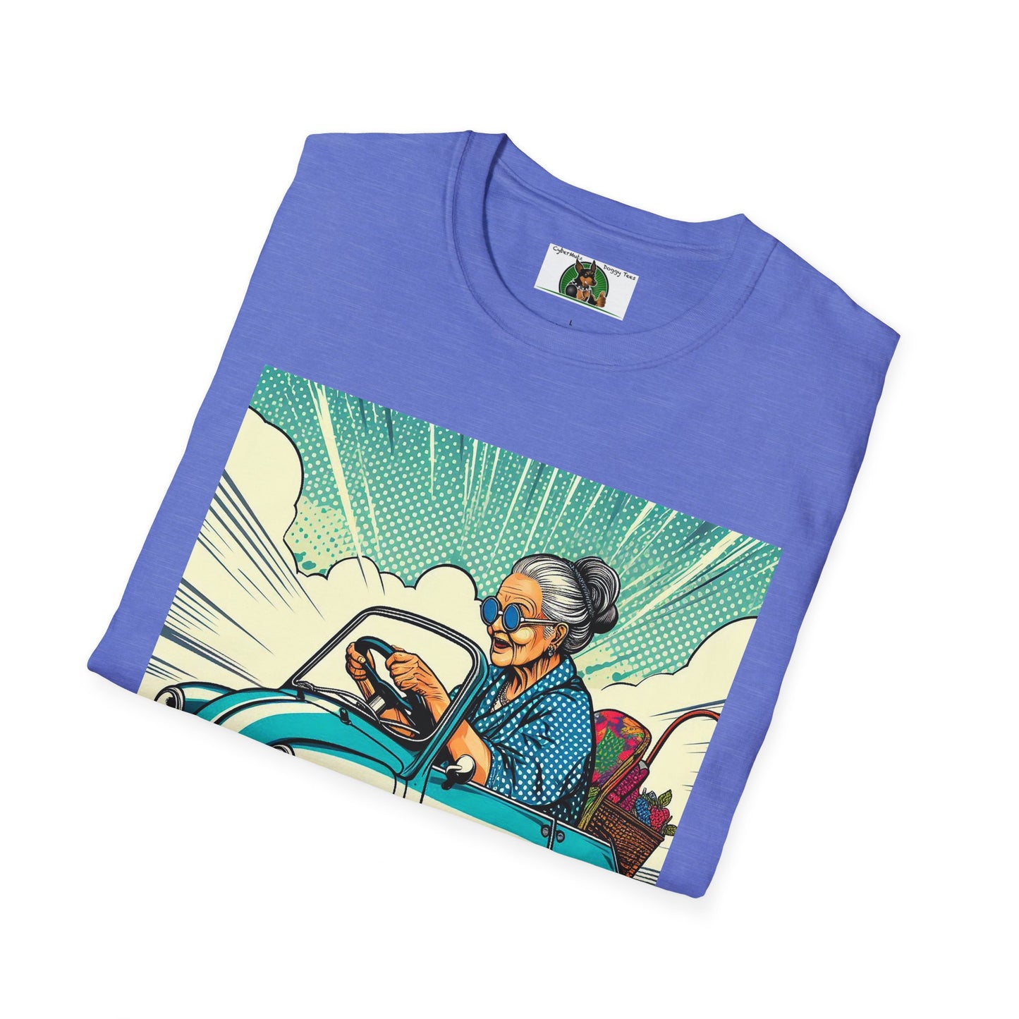 Old Lady in a Wacky Little Car T-Shirt Printify