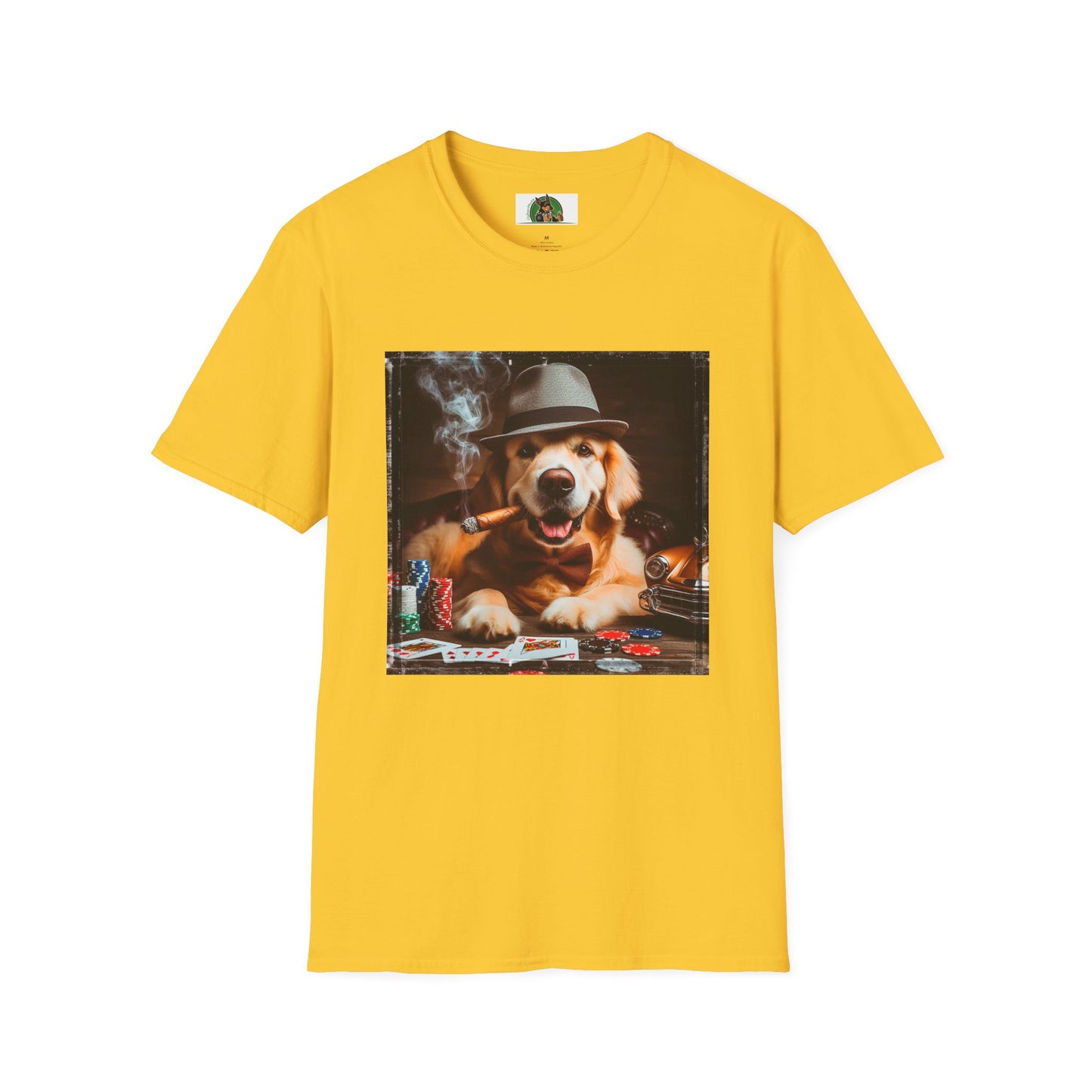 Golden Retriever cigars and smoking shirt T-Shirt Printify S Daisy