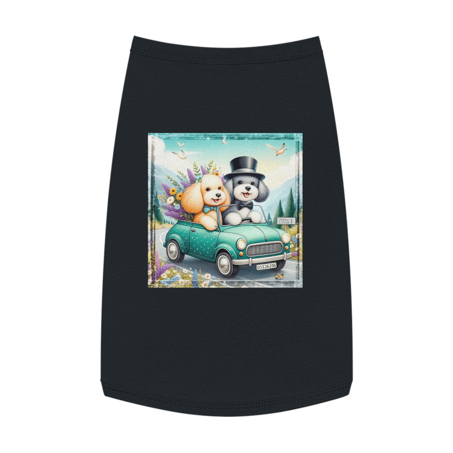 Wacky Pet Tank Top Sheepadoodle fun couple Pets Printify L Black