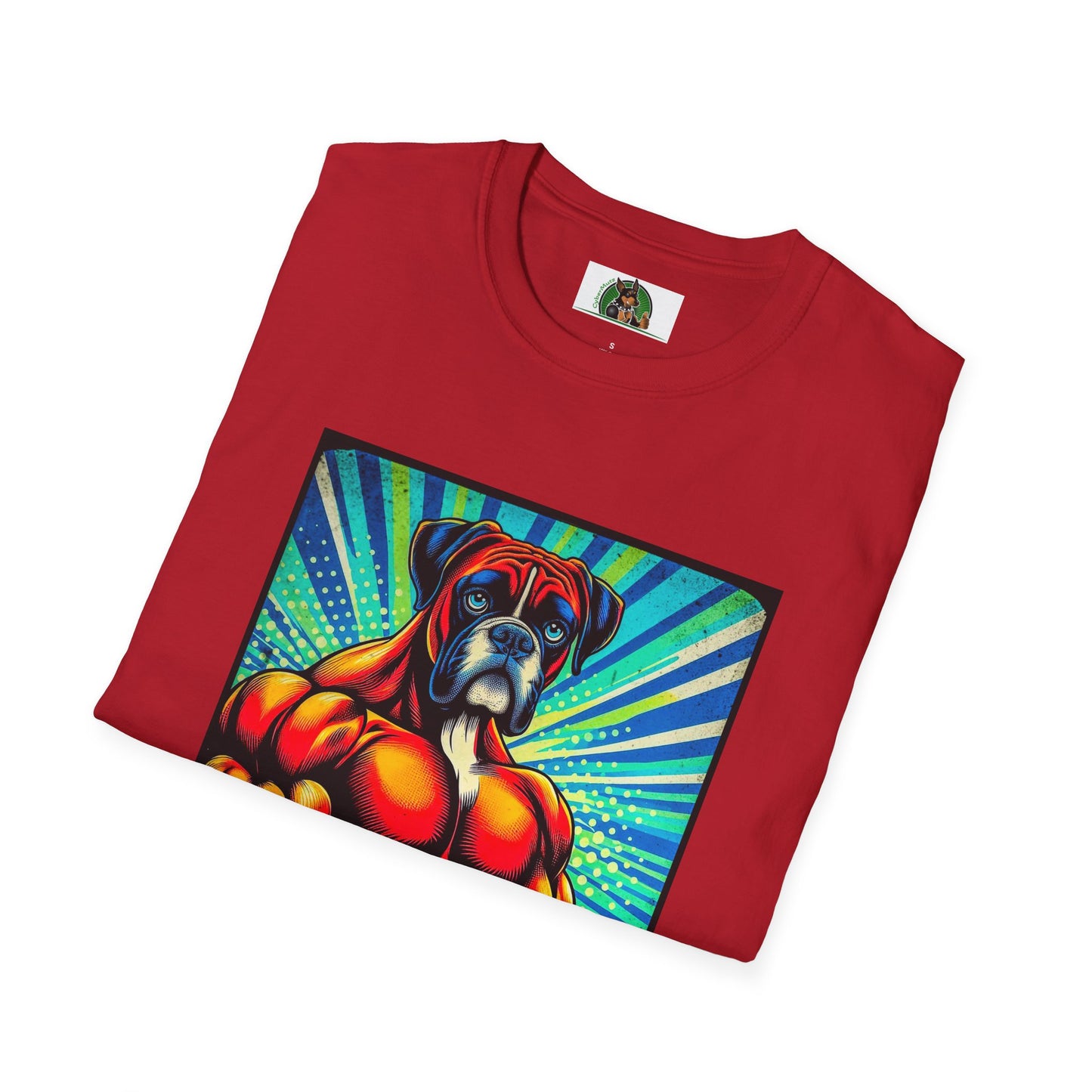 Boxer Muscle Dog T-Shirt Printify