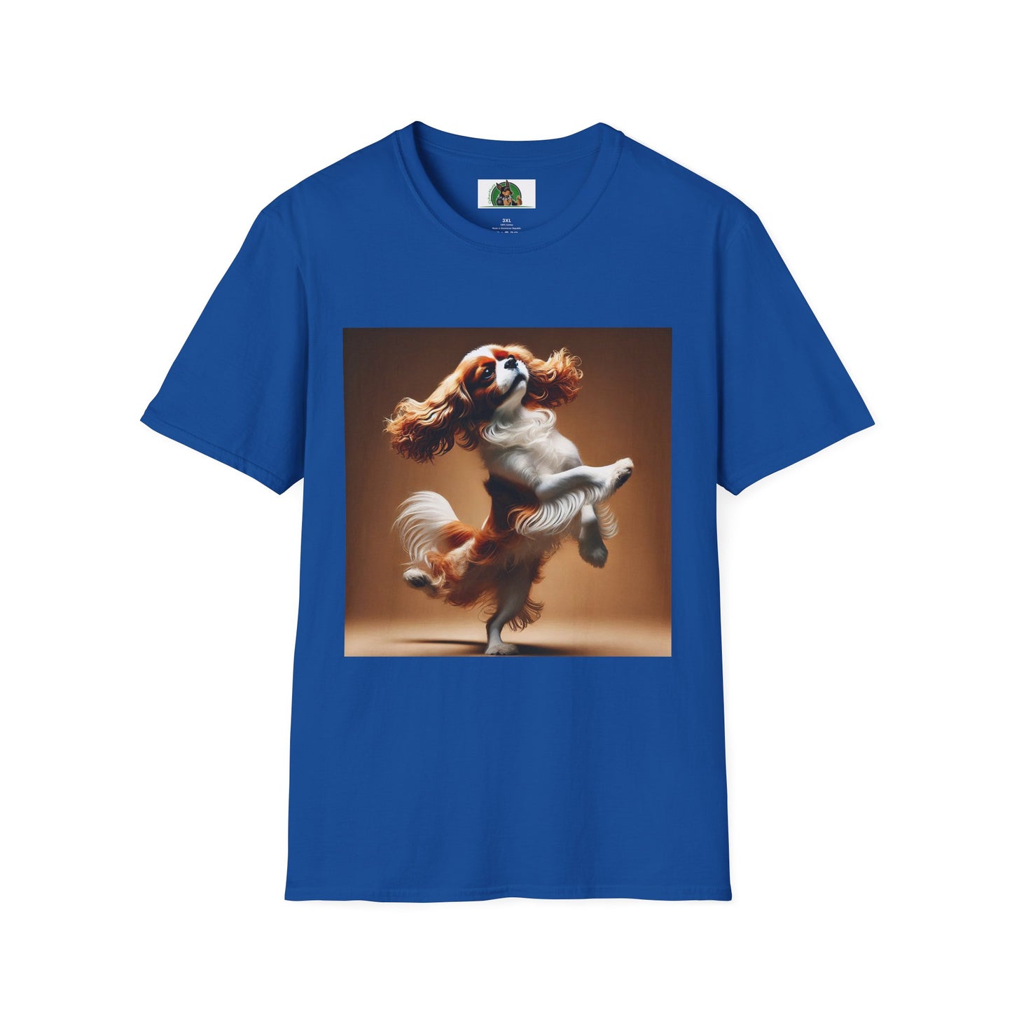 Dog Lover T-Shirt - Dancing Dog Cavalier King Charles Spaniel T-Shirt Printify XS Royal