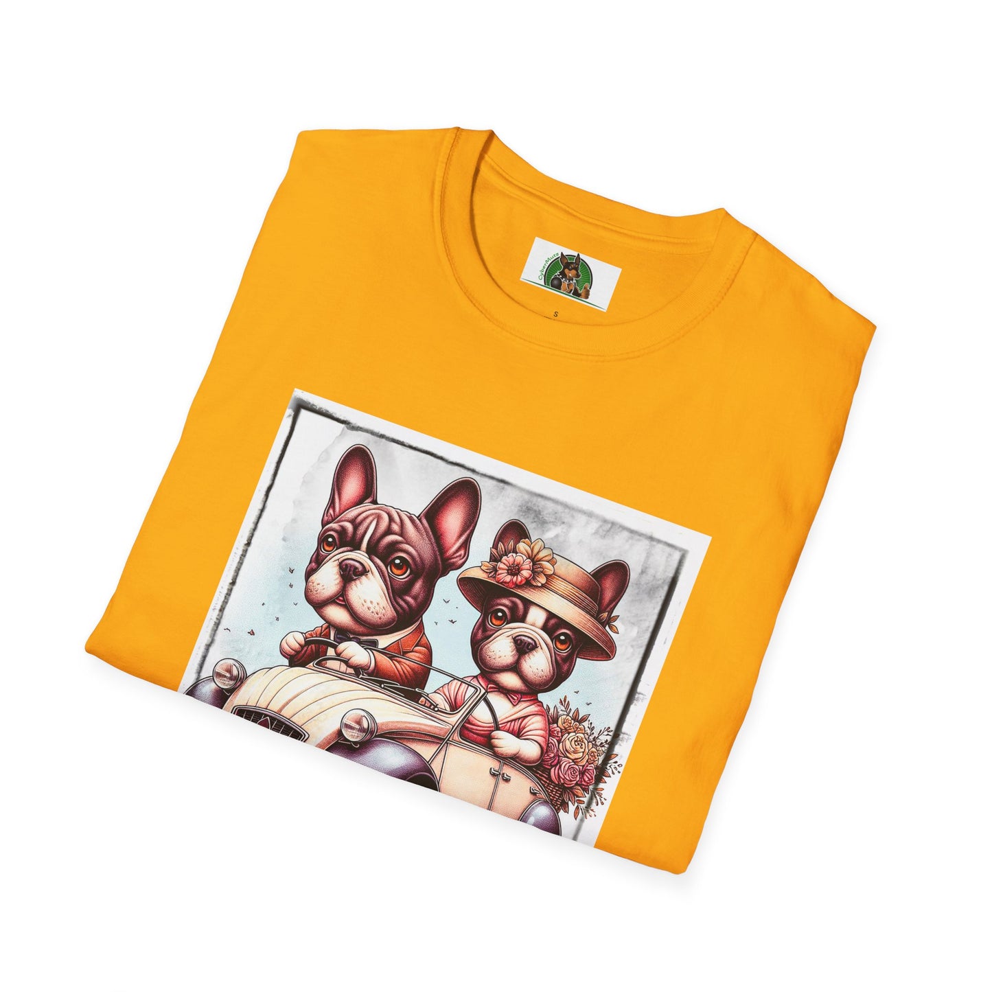 Wacky French Bulldog T-Shirt Printify