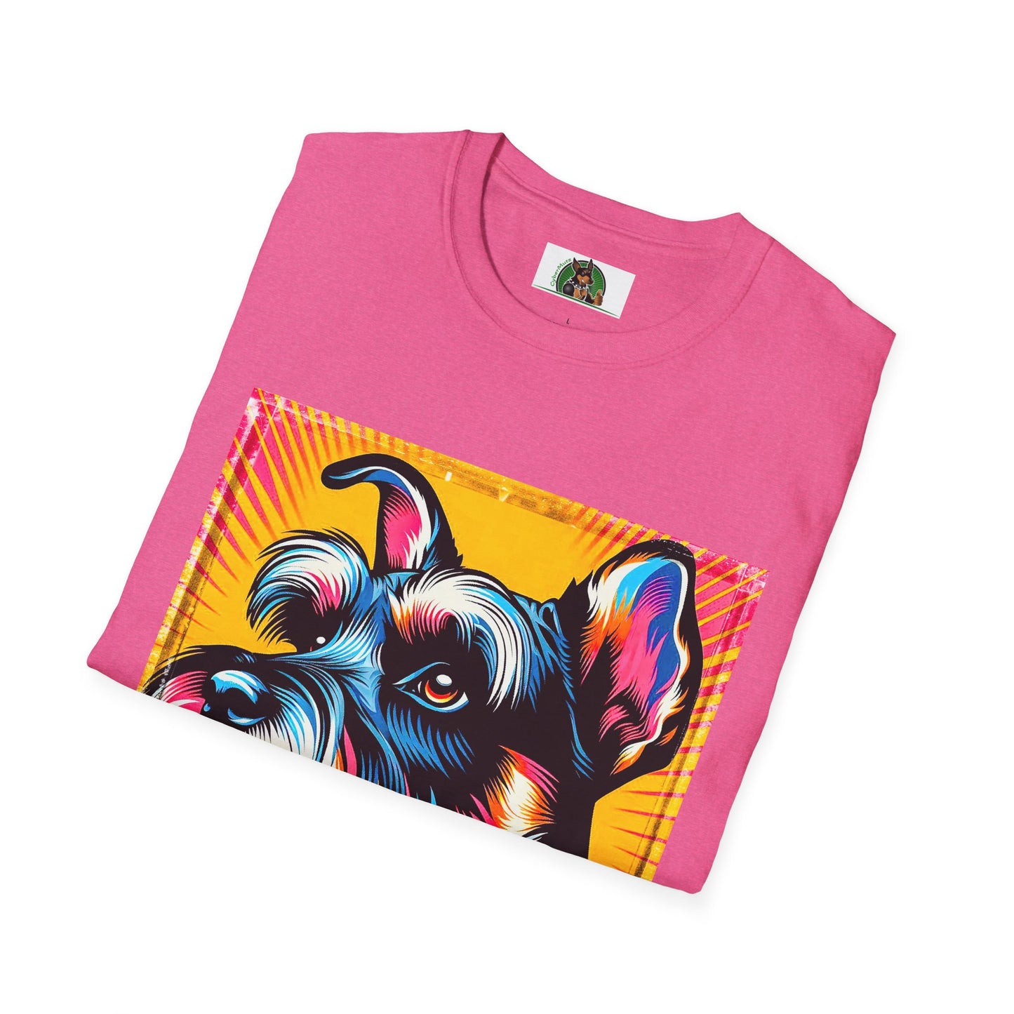 Miniature Schnauzer colorful art t shirt