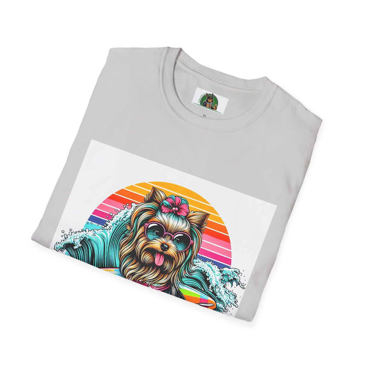 Yorkie cute girl surfer shirt