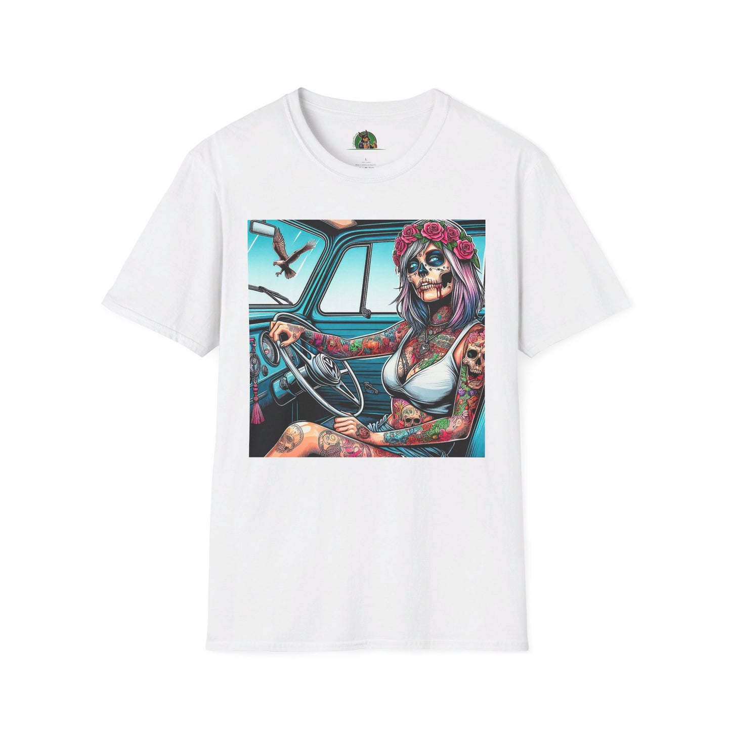 Zombie Girl T-Shirt Printify S White