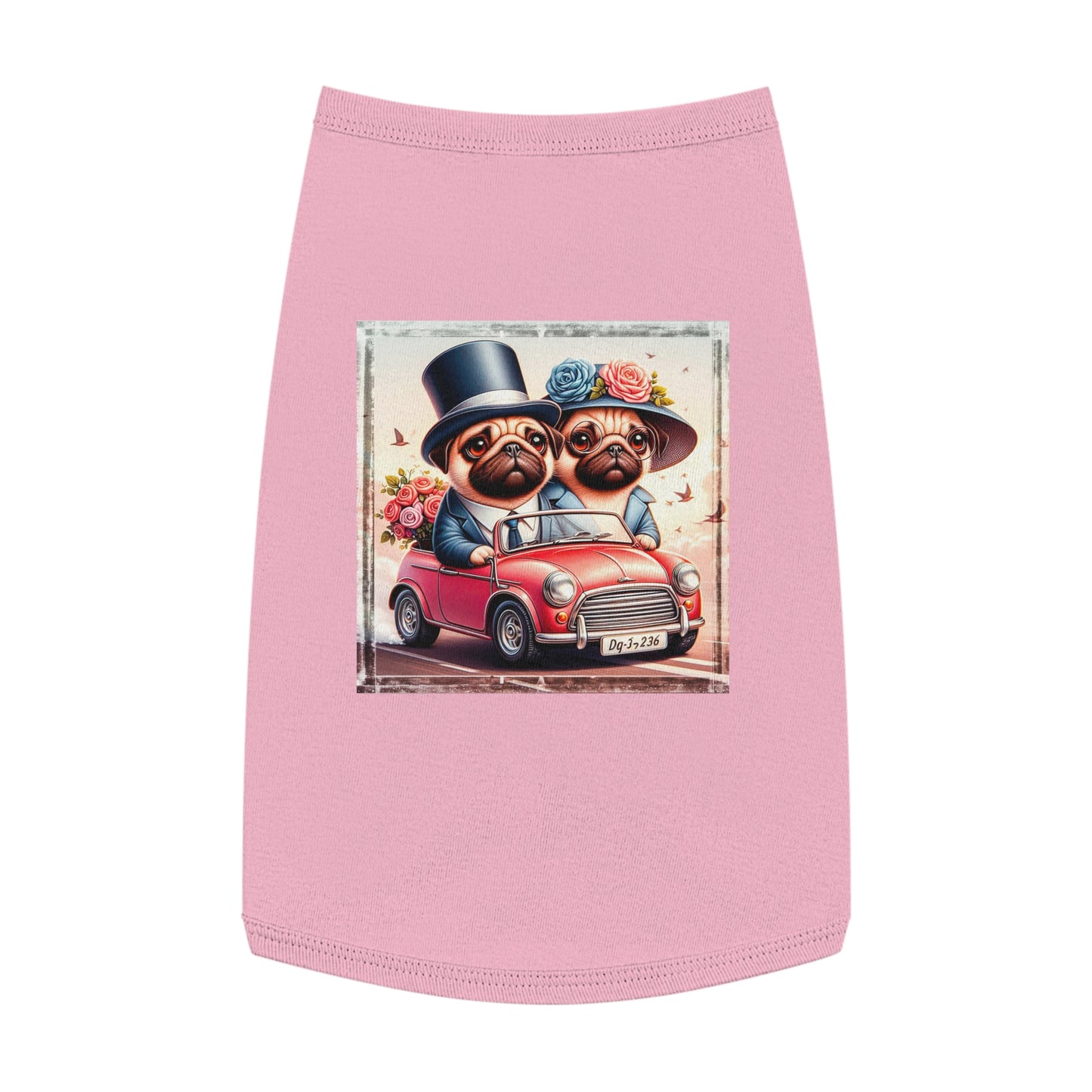 Wacky Pet Tank Top Pug young teen couple Pets Printify L Pink