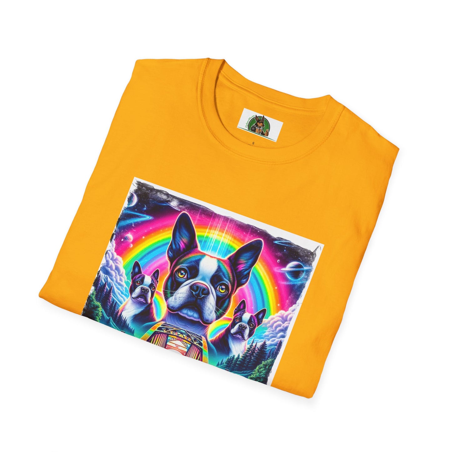 Boston Terriers Rainbow Bridge T-Shirt