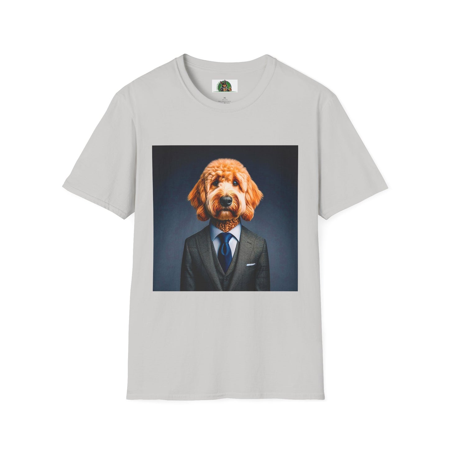 Golden Doodle professional businessman T-Shirt Printify S Ice Grey