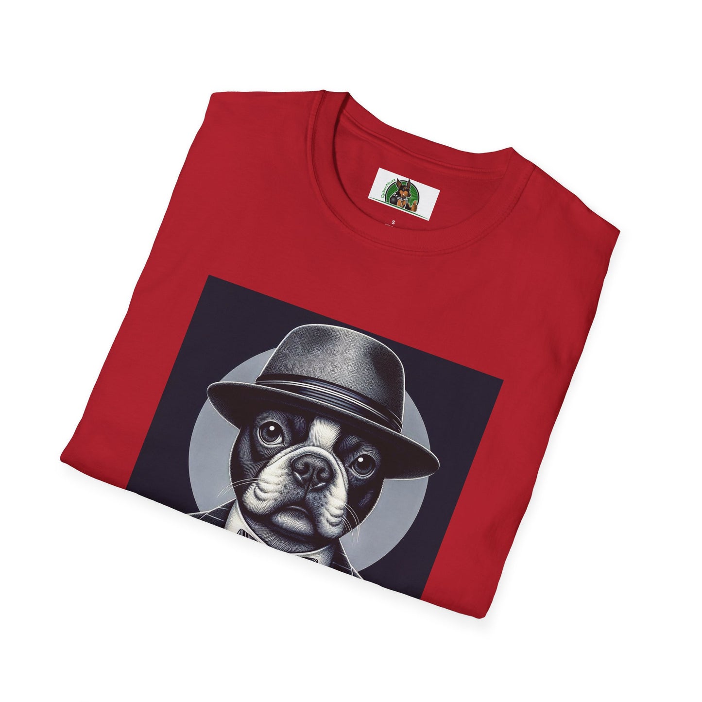 Boston Terrier T-Shirt - Dog in Suit and Hat Design