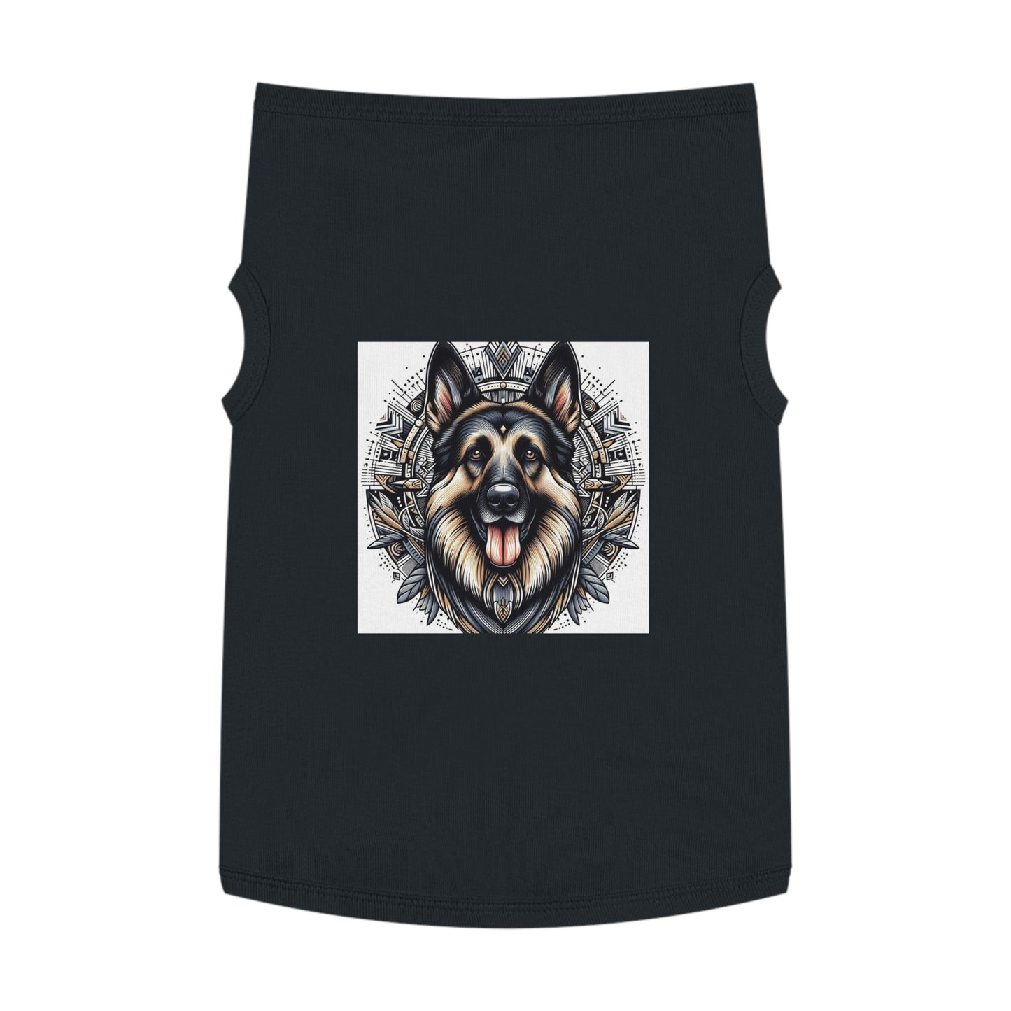 German Shepherd metal leaves shirt Pets Printify XL Black