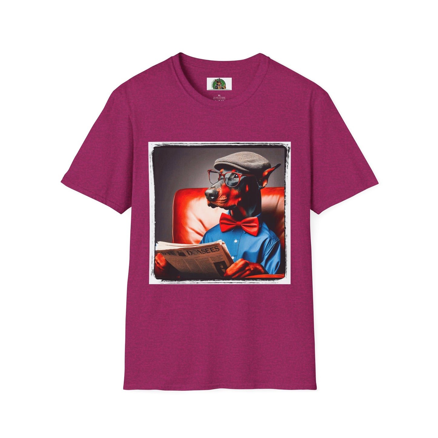 Doberman relax day t shirt T-Shirt Printify S Antique Heliconia
