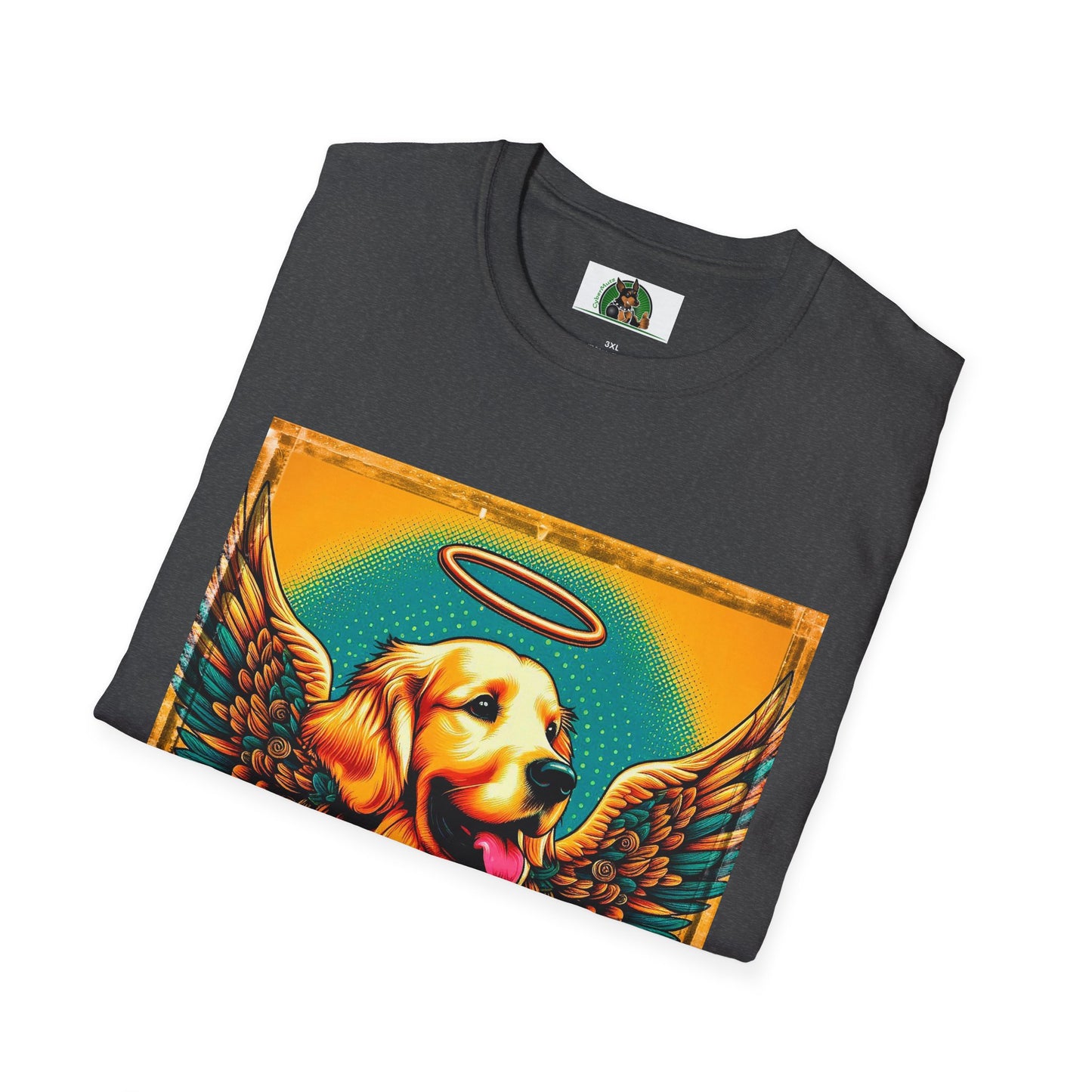 Golden Retriever glowing Angel t shirt T-Shirt Printify