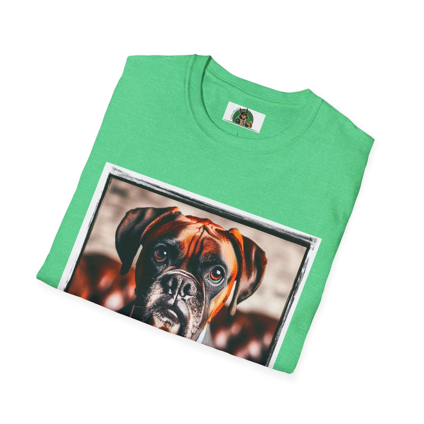 Boxer Dog In Suit Shirt T-Shirt Printify