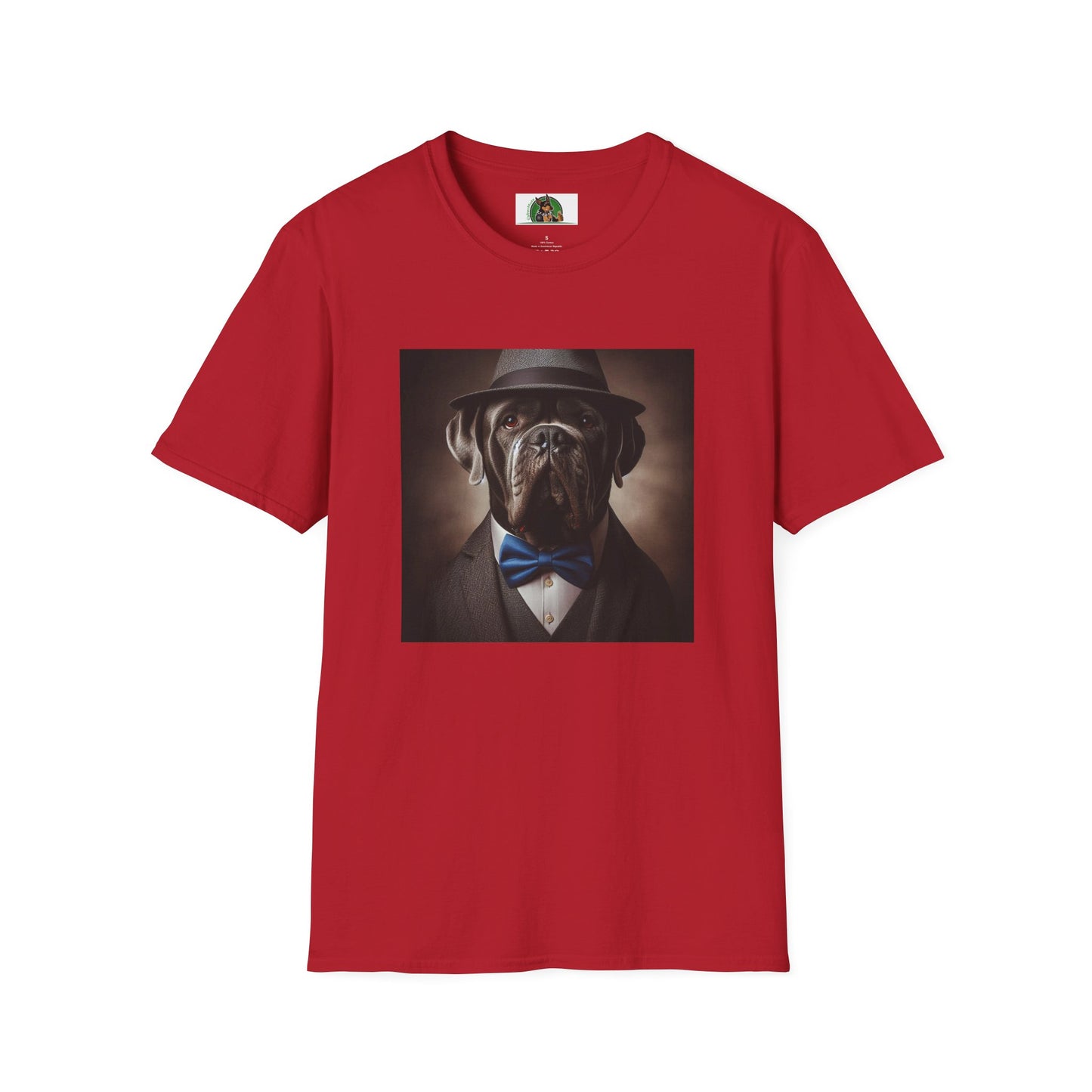 Cane Corso Dapper Dog TShirt T-Shirt Printify S Cherry Red