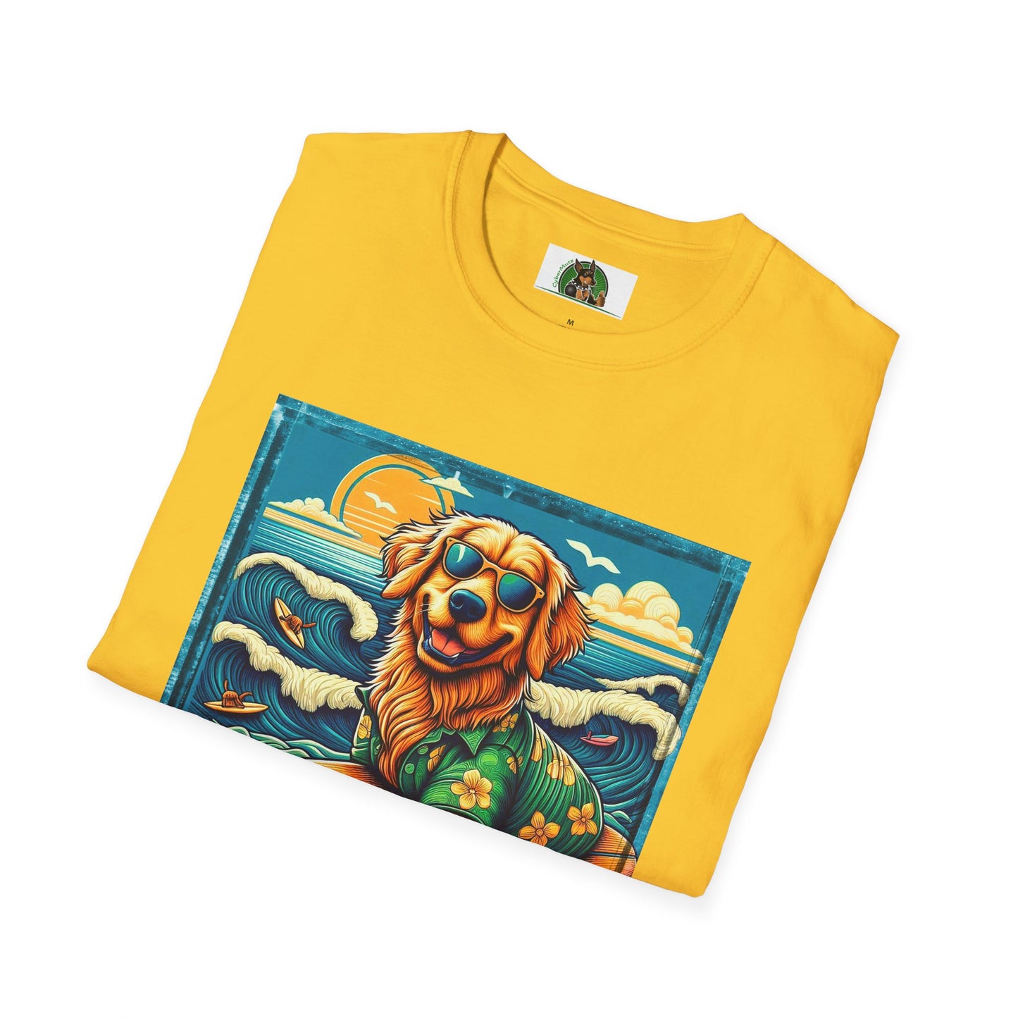Golden Retriever surfing beauty shirt