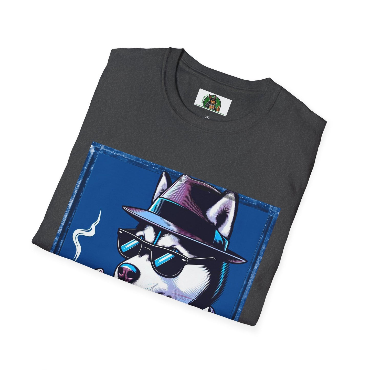Husky smoking guy T-Shirt Printify