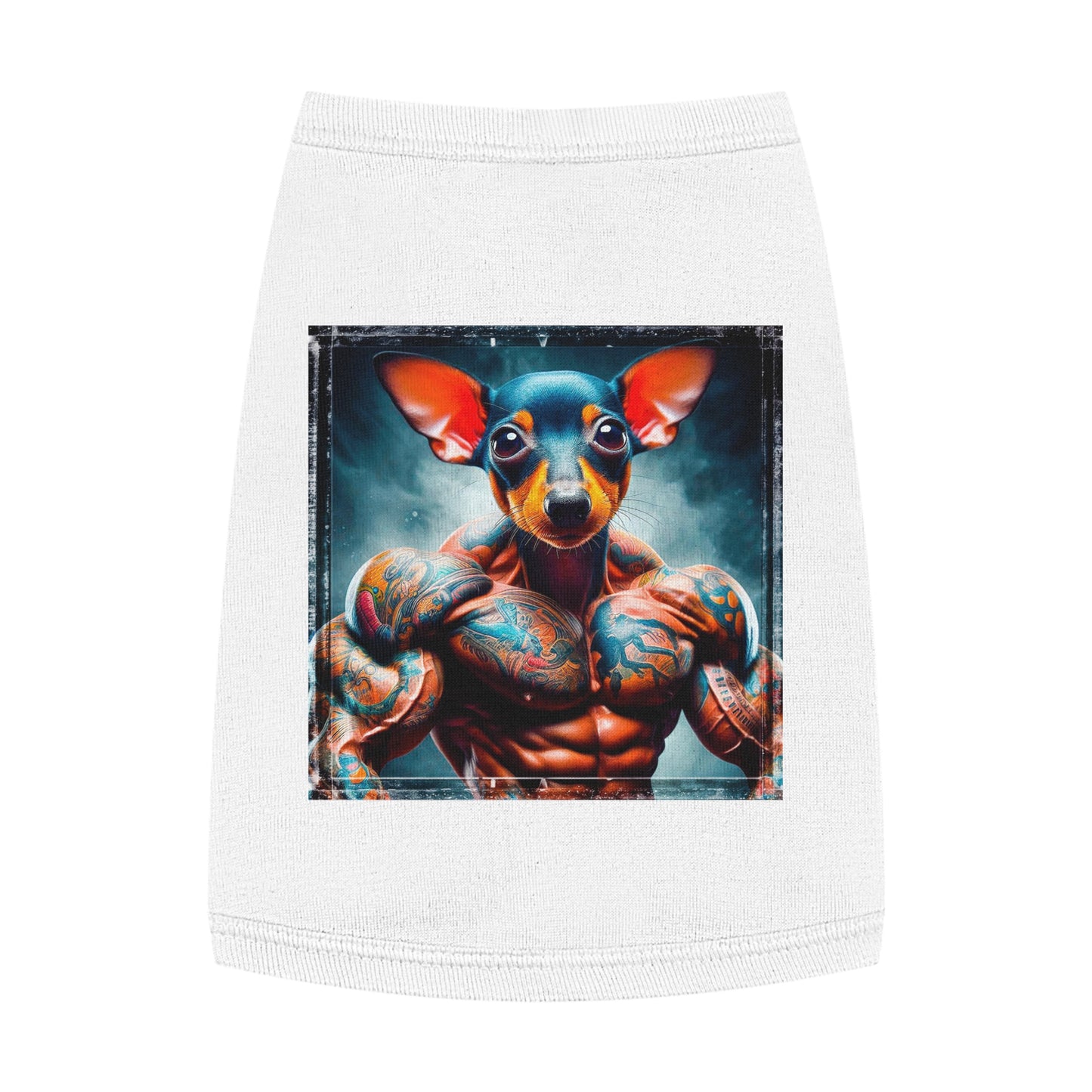 Pet Tank Top Rat Terrier arm day Pets Printify M White