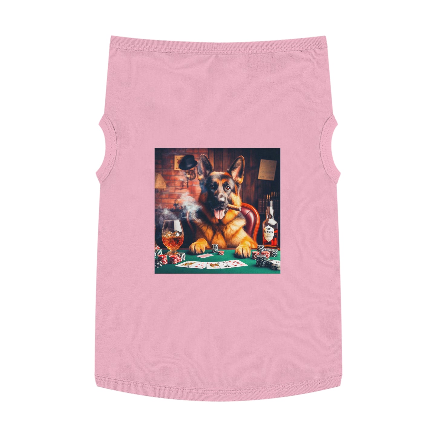 German Shepherd gambling shirt Pets Printify XL Pink