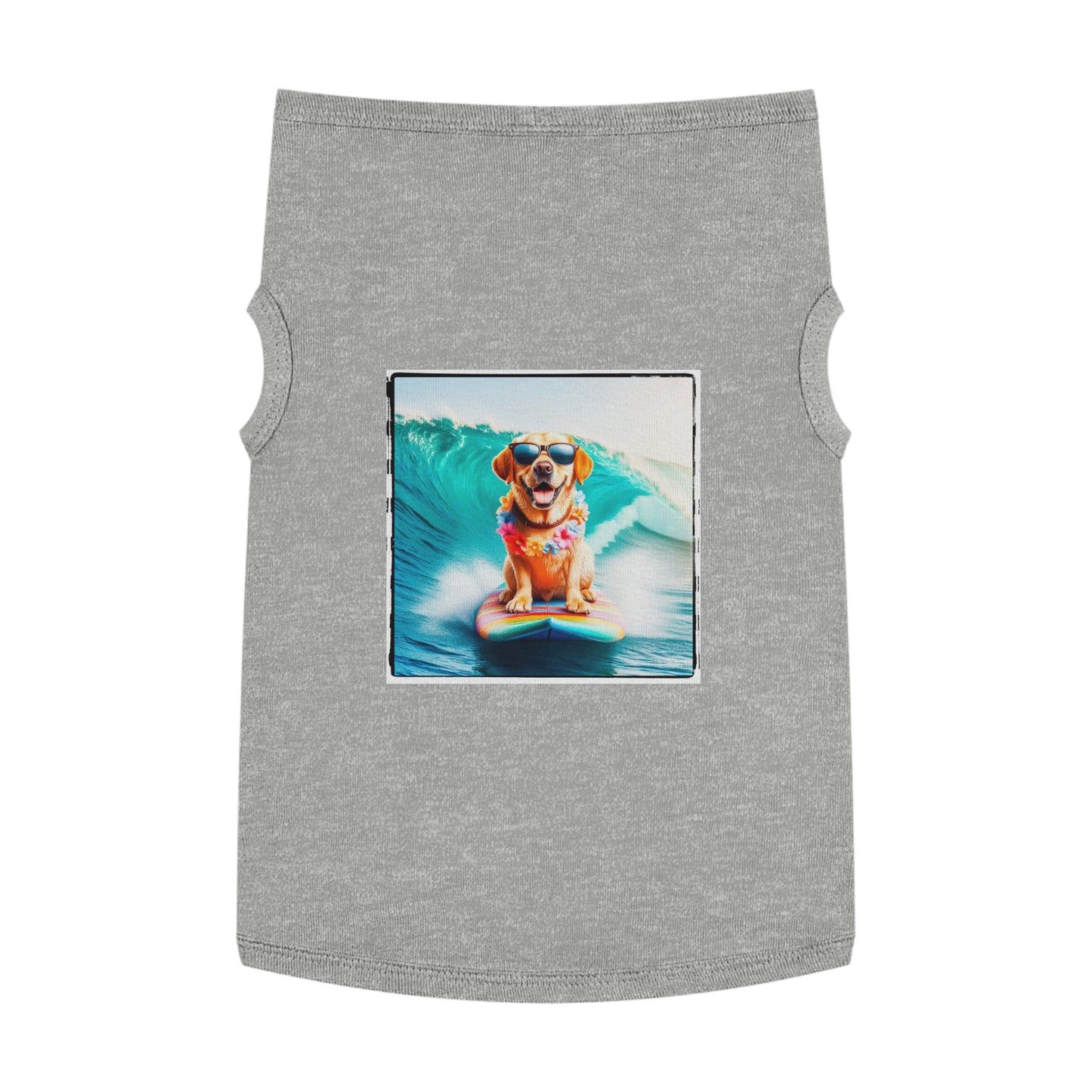Labrador Retriever surfer puppy shirt Pets Printify XL Heather