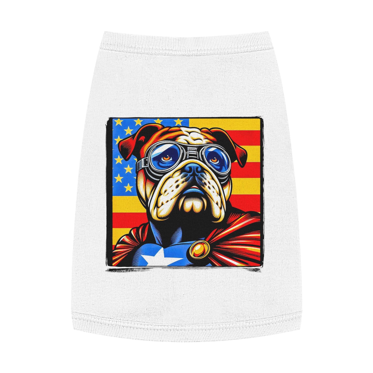 Pet Tank Top Bulldog American dream t shirt Pets Printify