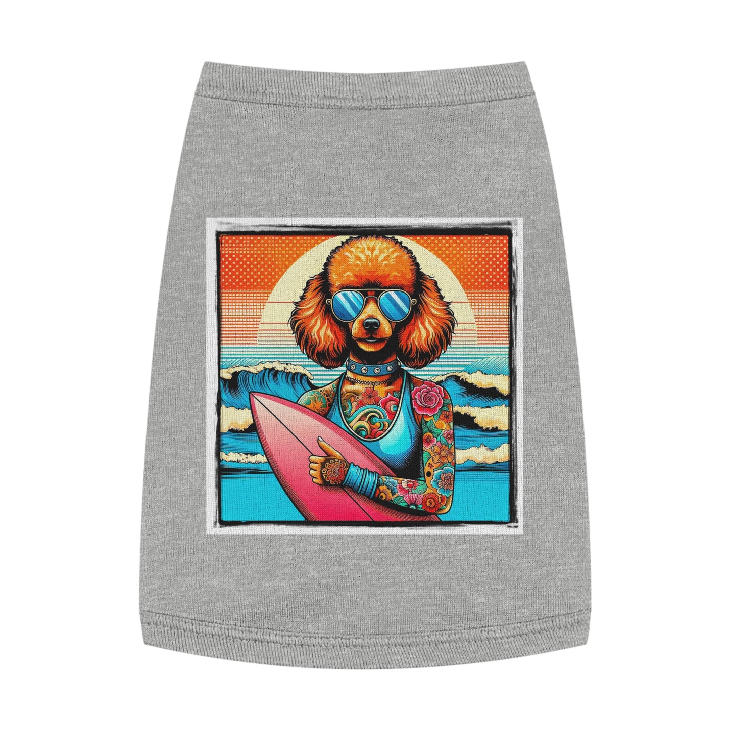 Pet Tank Top Poodle Pets Printify M Heather