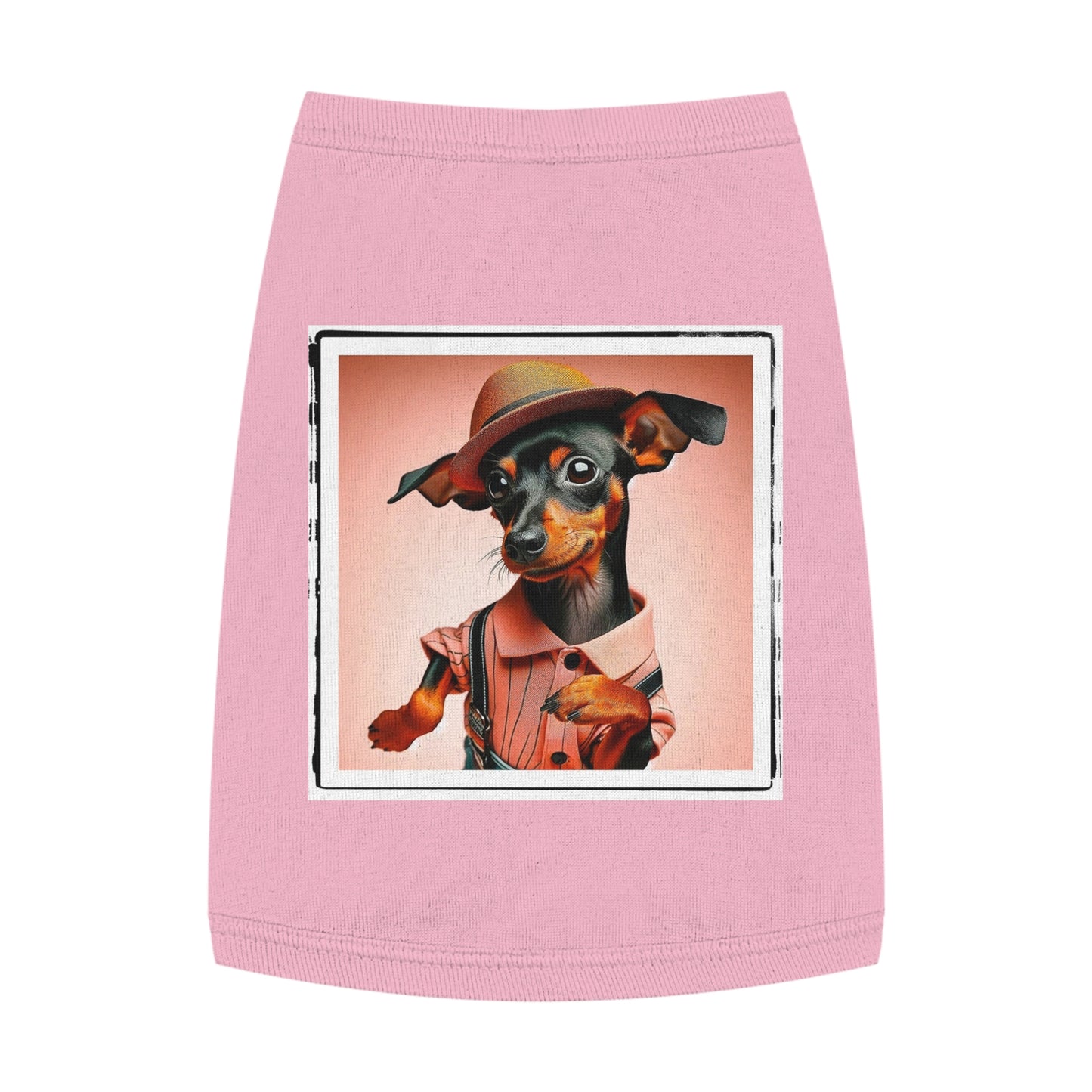 - Min Pin Tank Tops tiny dancer Pets Printify