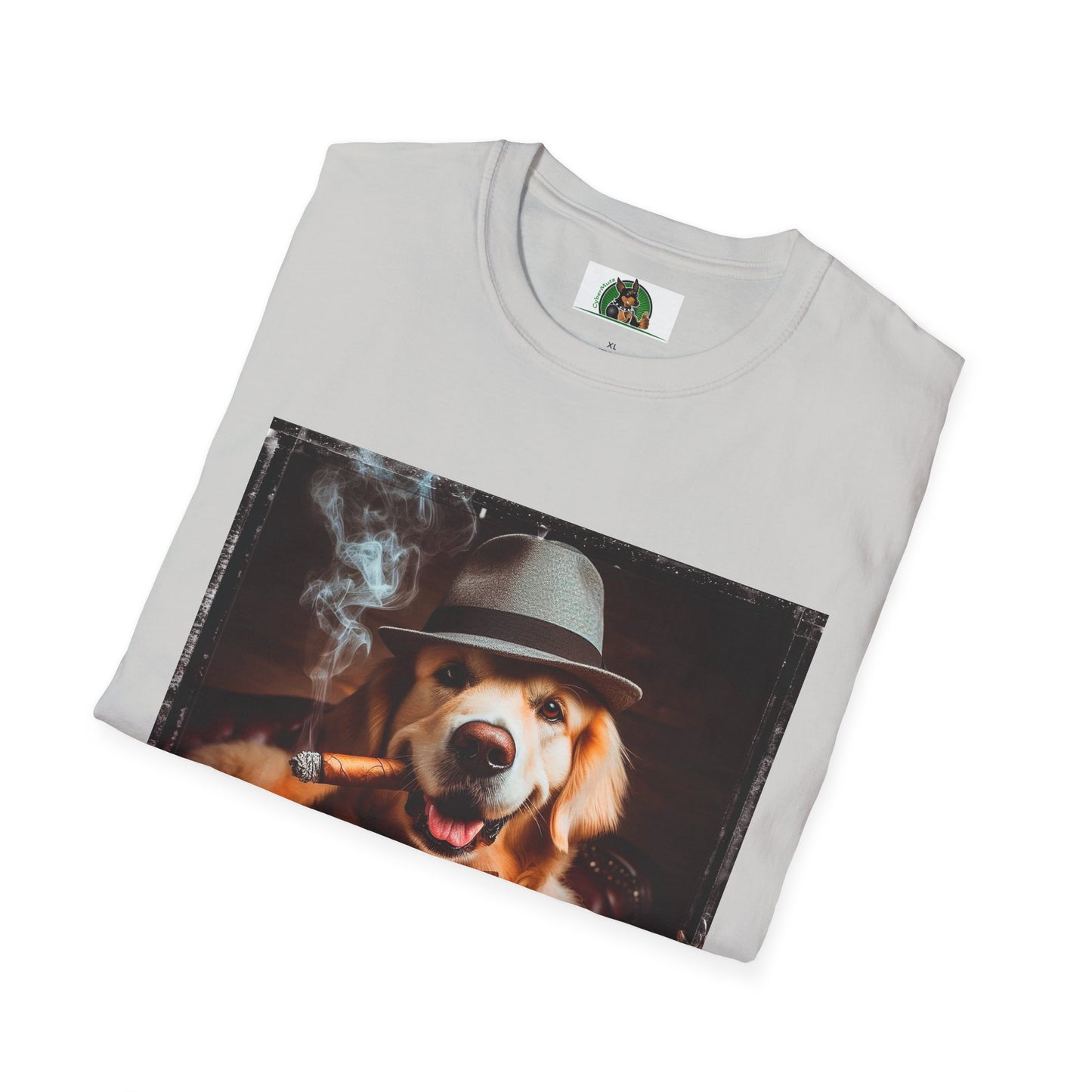 Golden Retriever cigars and smoking shirt