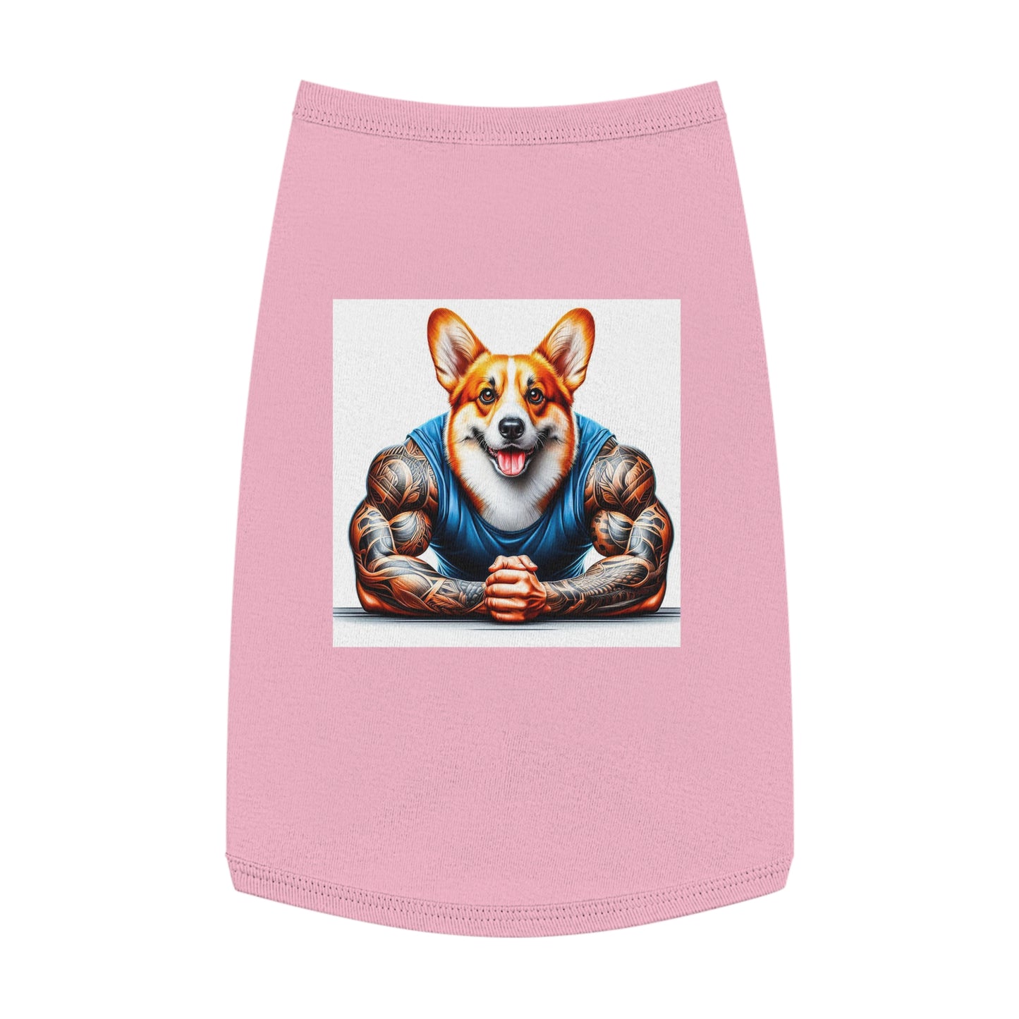 Pet Tank Top Pembroke Welsh Corgi arm day Pets Printify