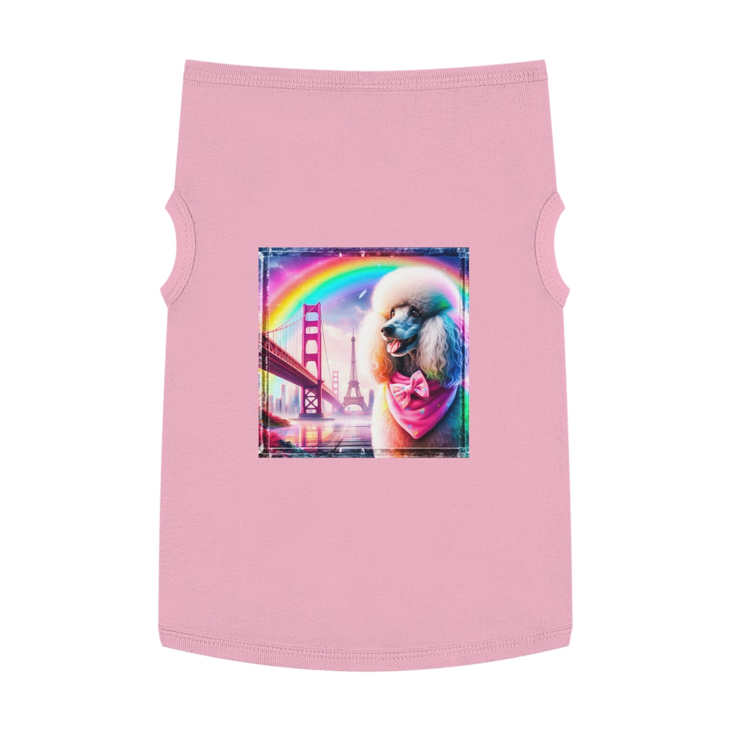 Pet Tank Top Poodle pink bridge shirt Pets Printify XL Pink