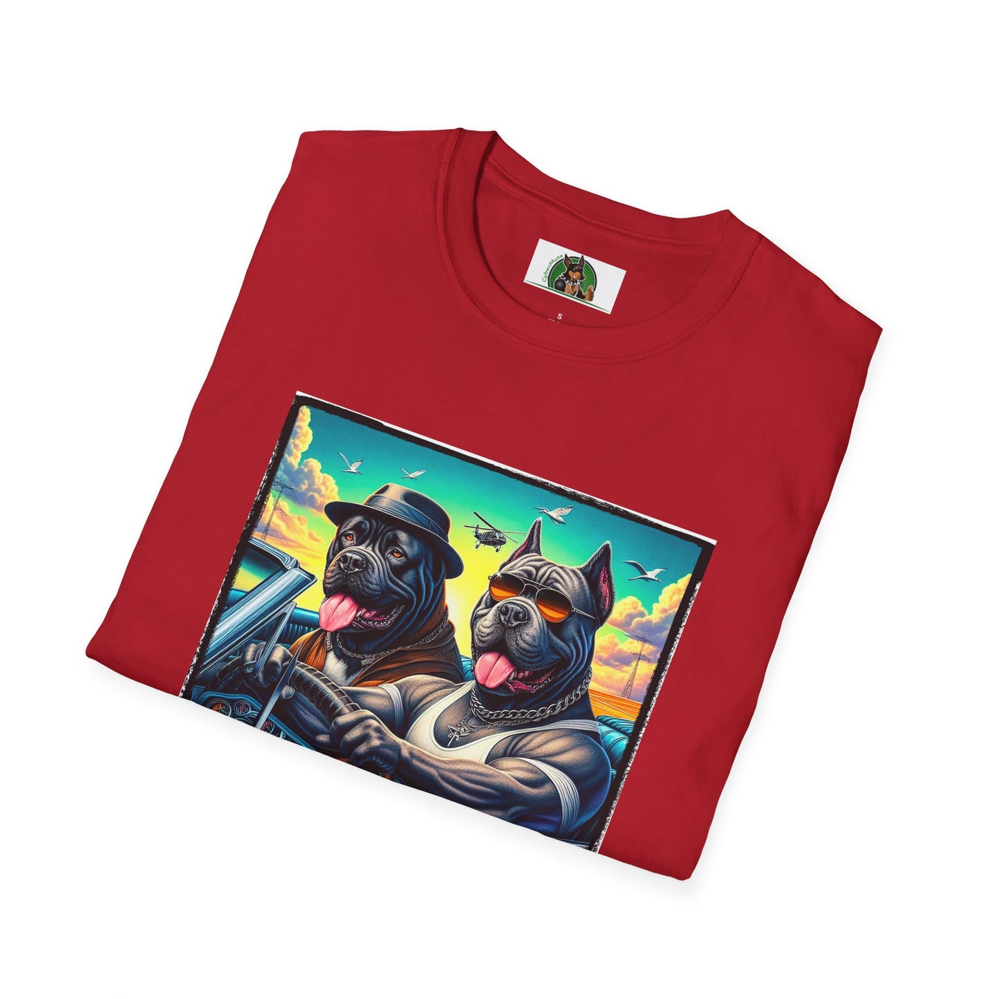 Cane Corso Dogs In Car TShirt T-Shirt Printify