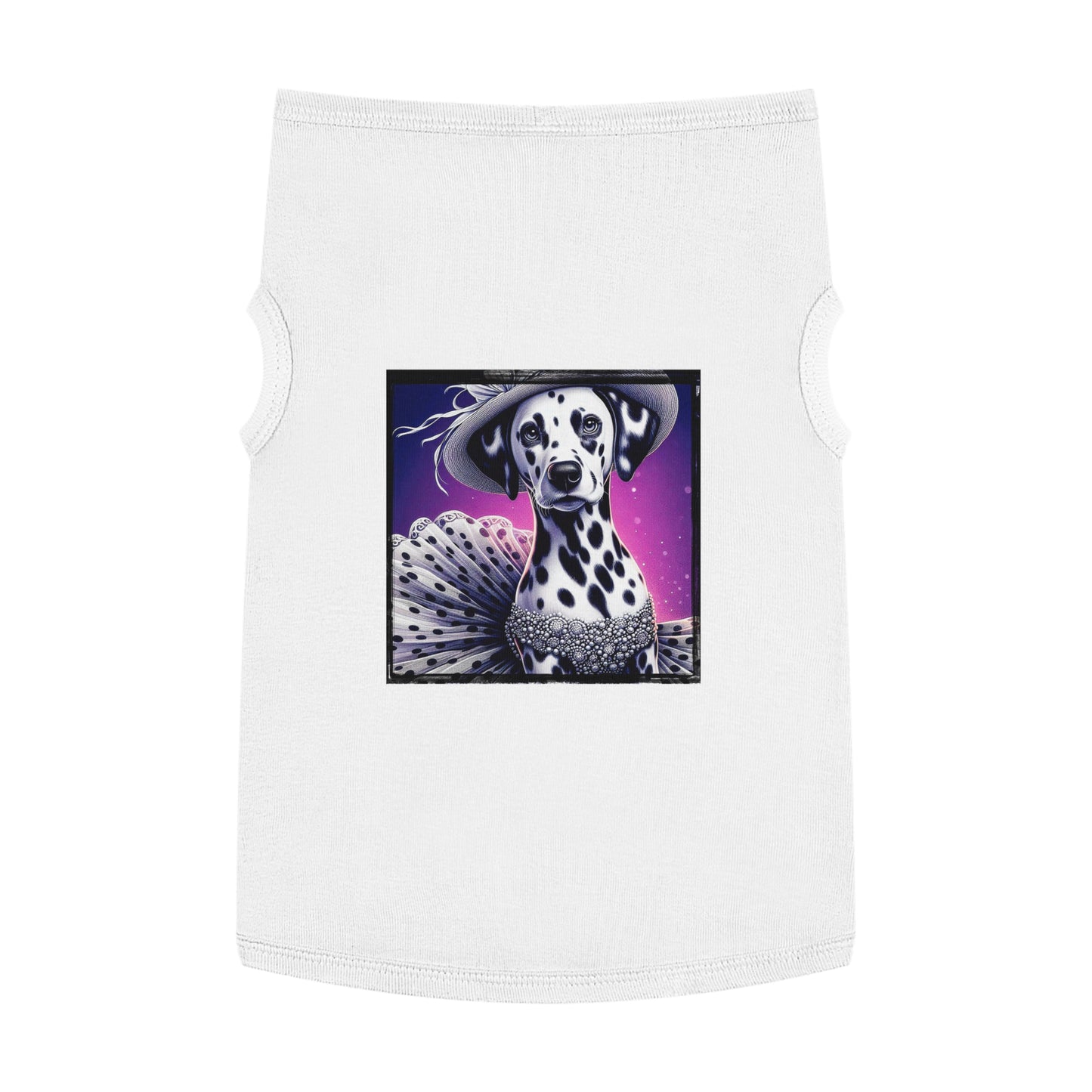 Pet Tank Top Dalmatian pretty in spots t shirt Pets Printify XL White