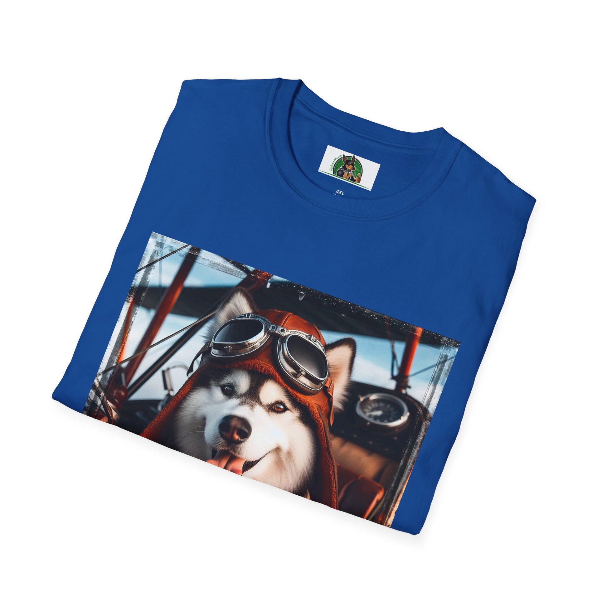 Husky pilot T-Shirt Printify