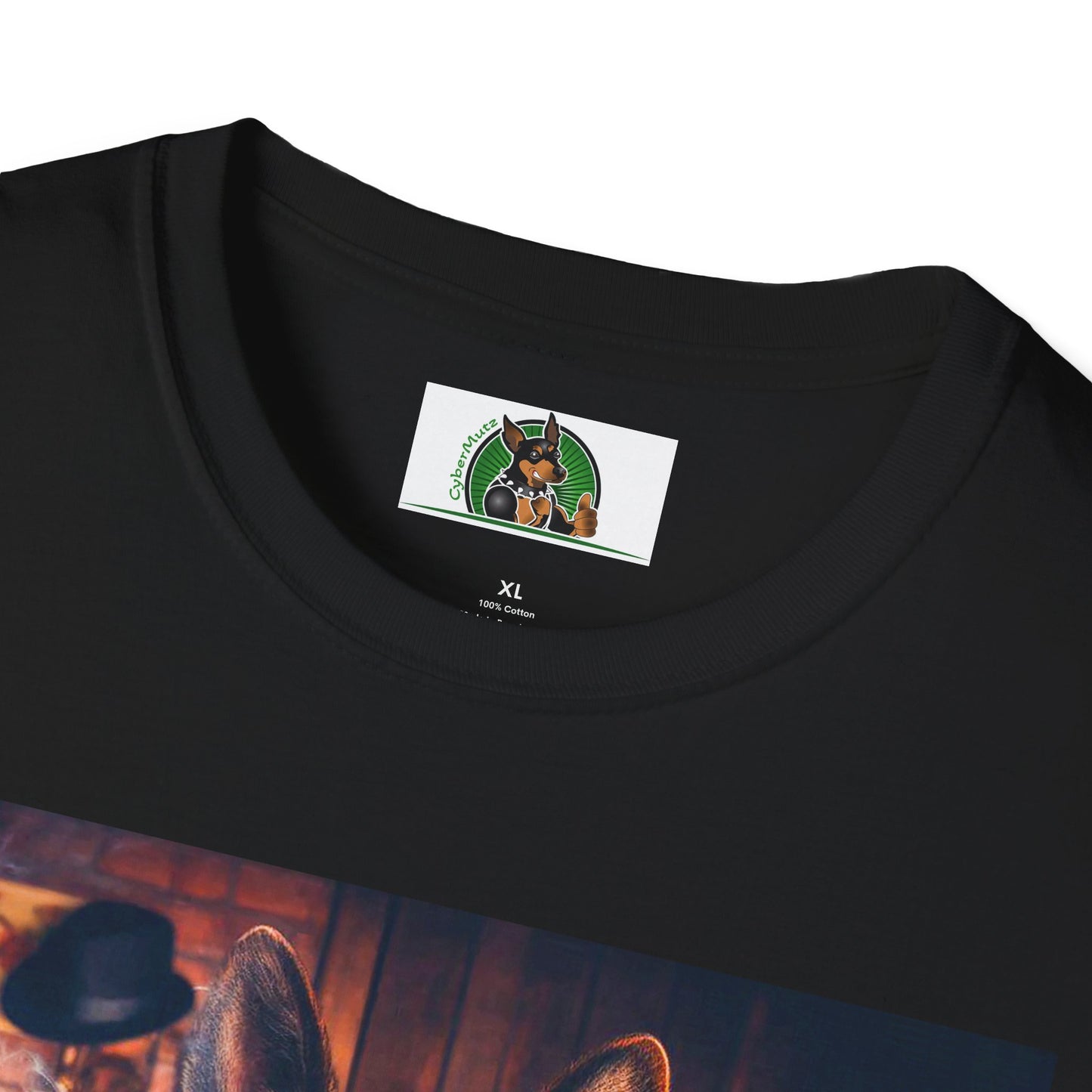 German Shepherd smoking a cigar shirt T-Shirt Printify