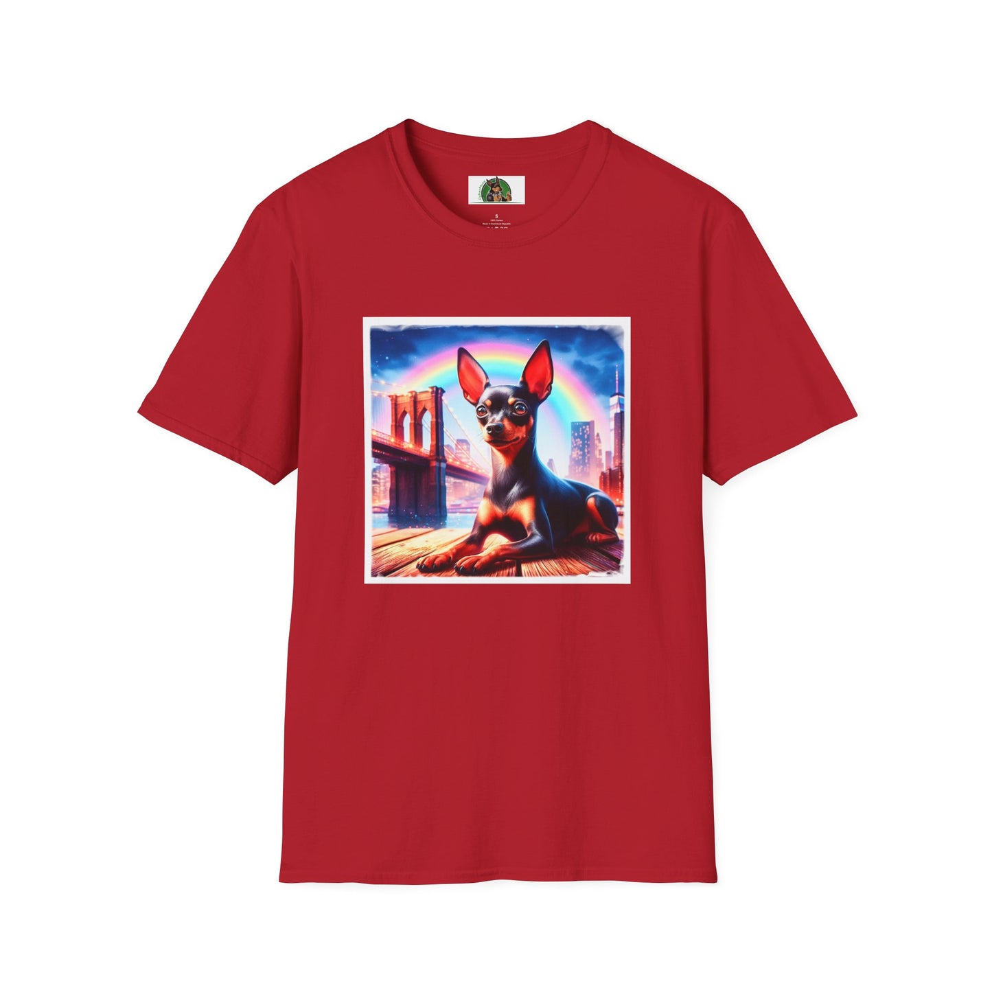 Min Pin T-Shirt rainbow T-Shirt Printify S Cherry Red
