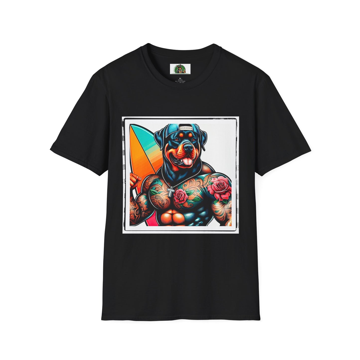 Rottweiler beach hotter shirt T-Shirt Printify XS Black