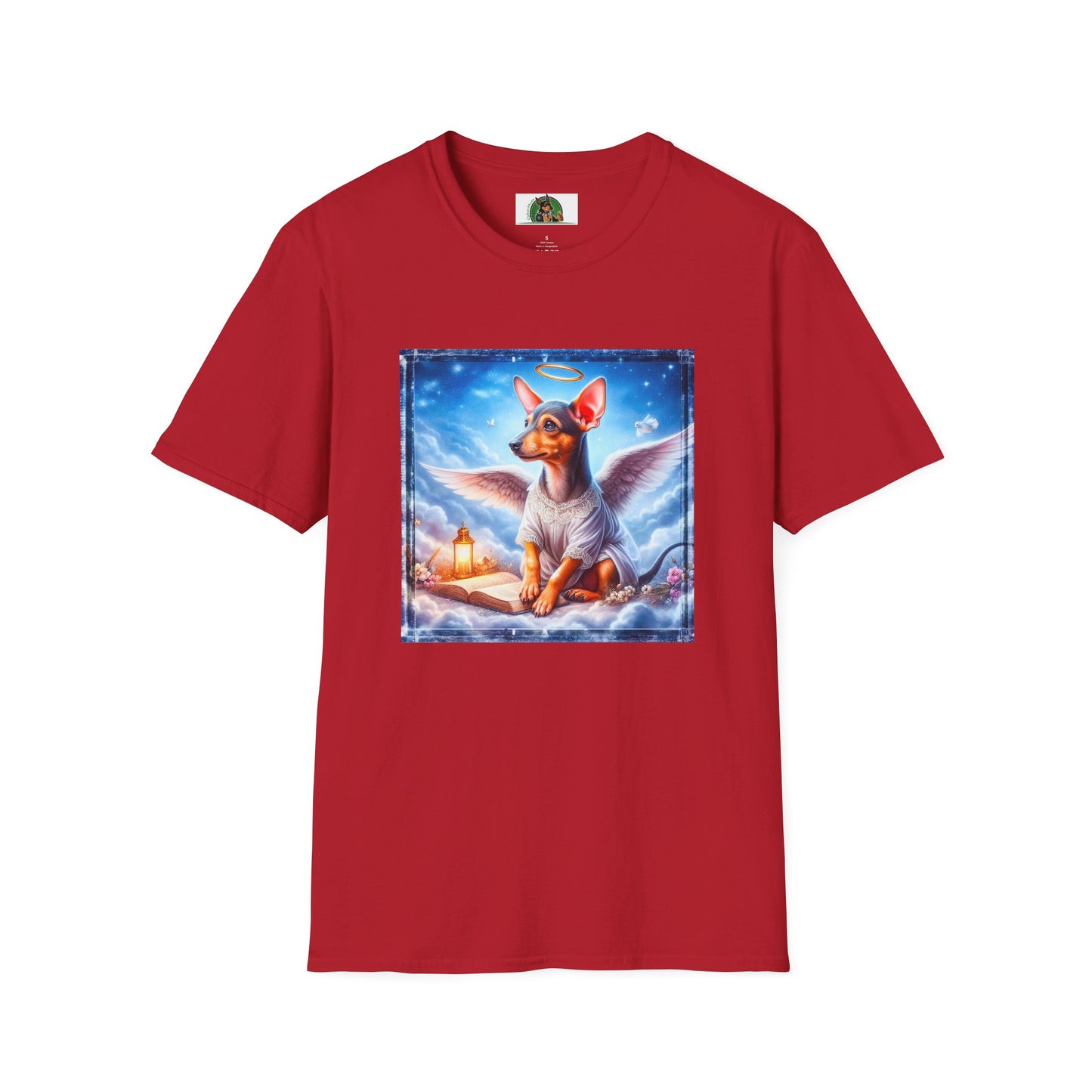 Rat Terrier T-Shirt clouds T-Shirt Printify S Cherry Red
