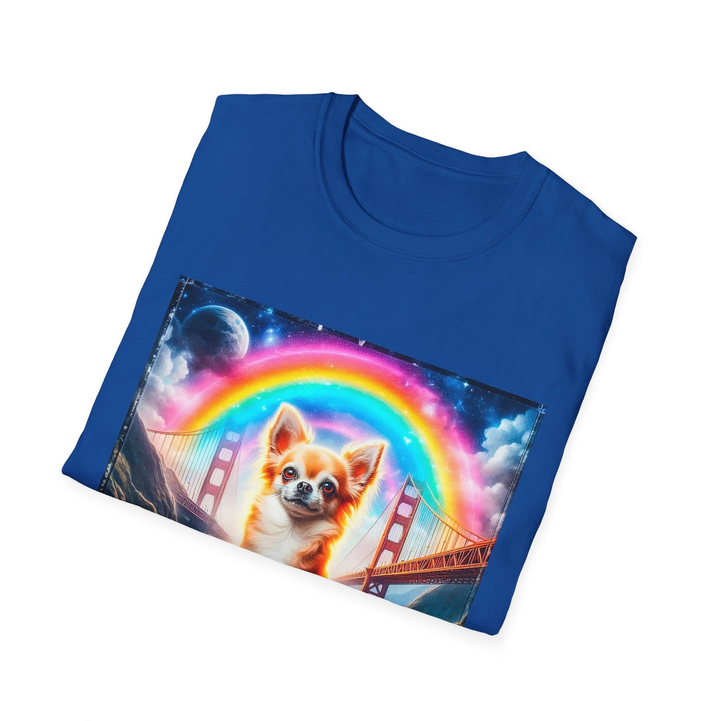 Chihuahua rainbow bridge t shirt T-Shirt Printify