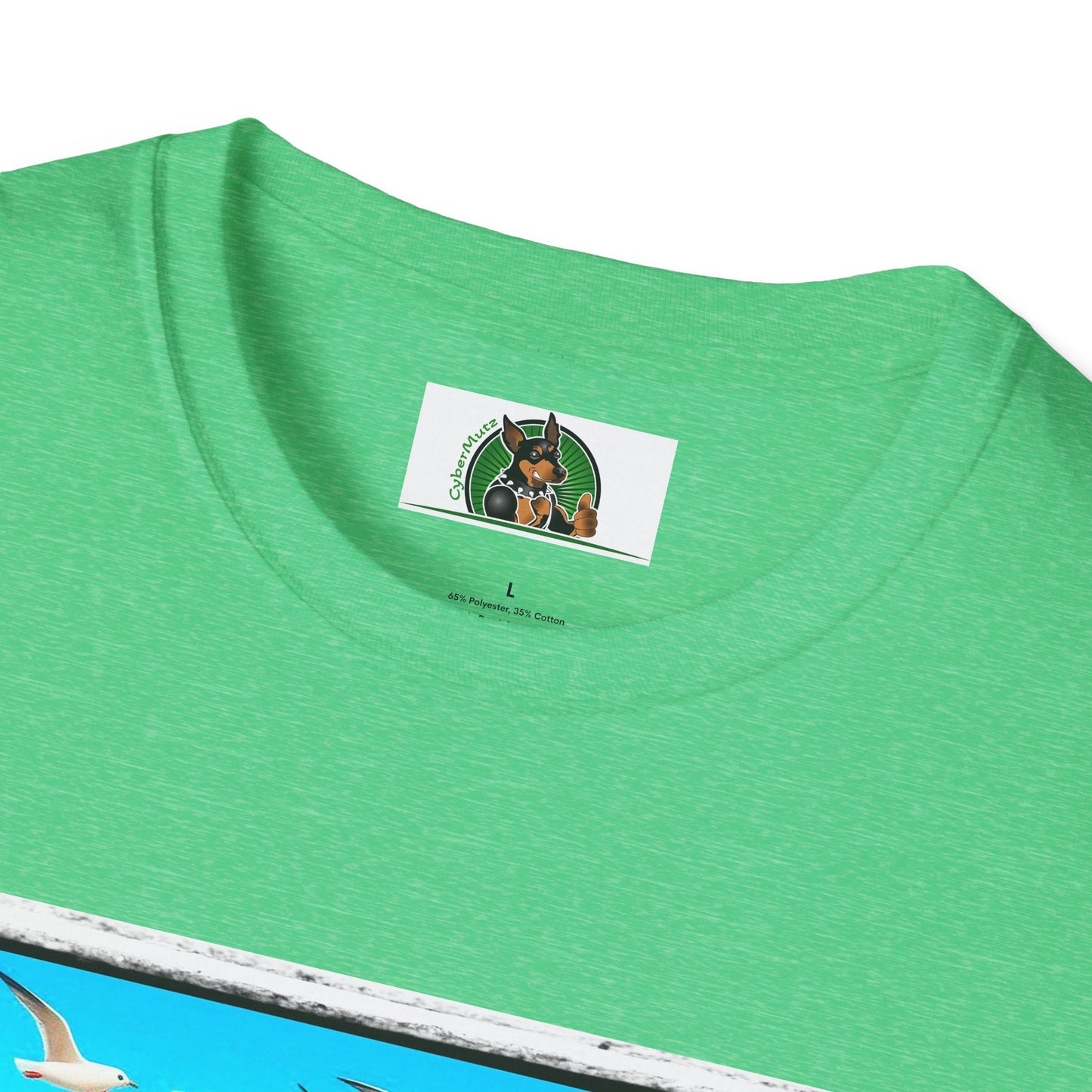 Yorkie blue waves shirt T-Shirt Printify