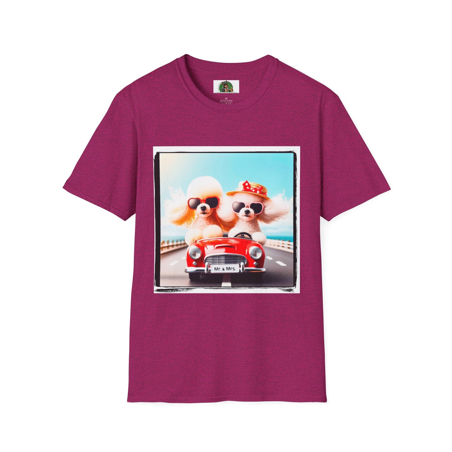 Wacky Poodle driving fun shirt T-Shirt Printify S Antique Heliconia