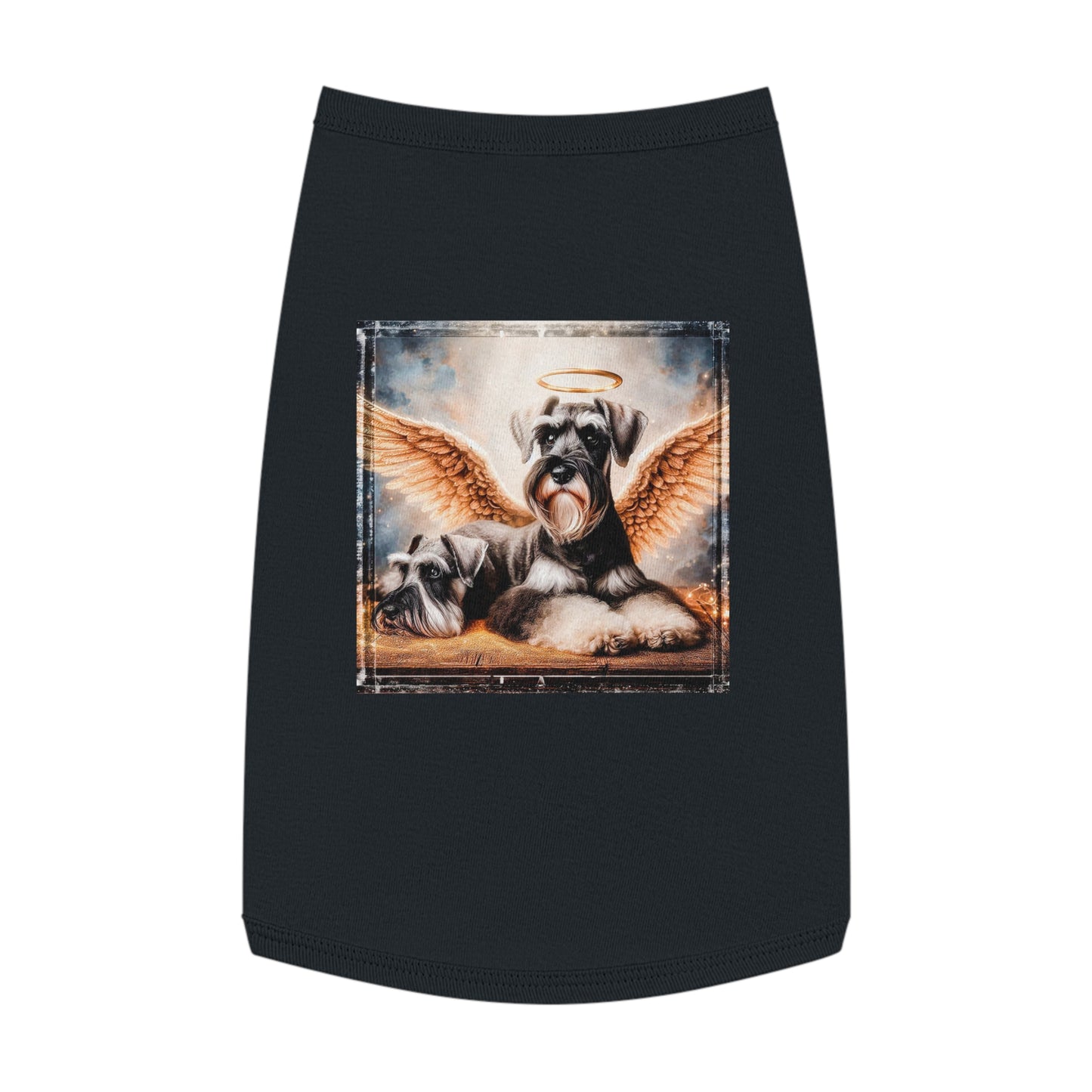 Pet Tank Top Miniature Schnauzer pretty angels shirt Pets Printify L Black